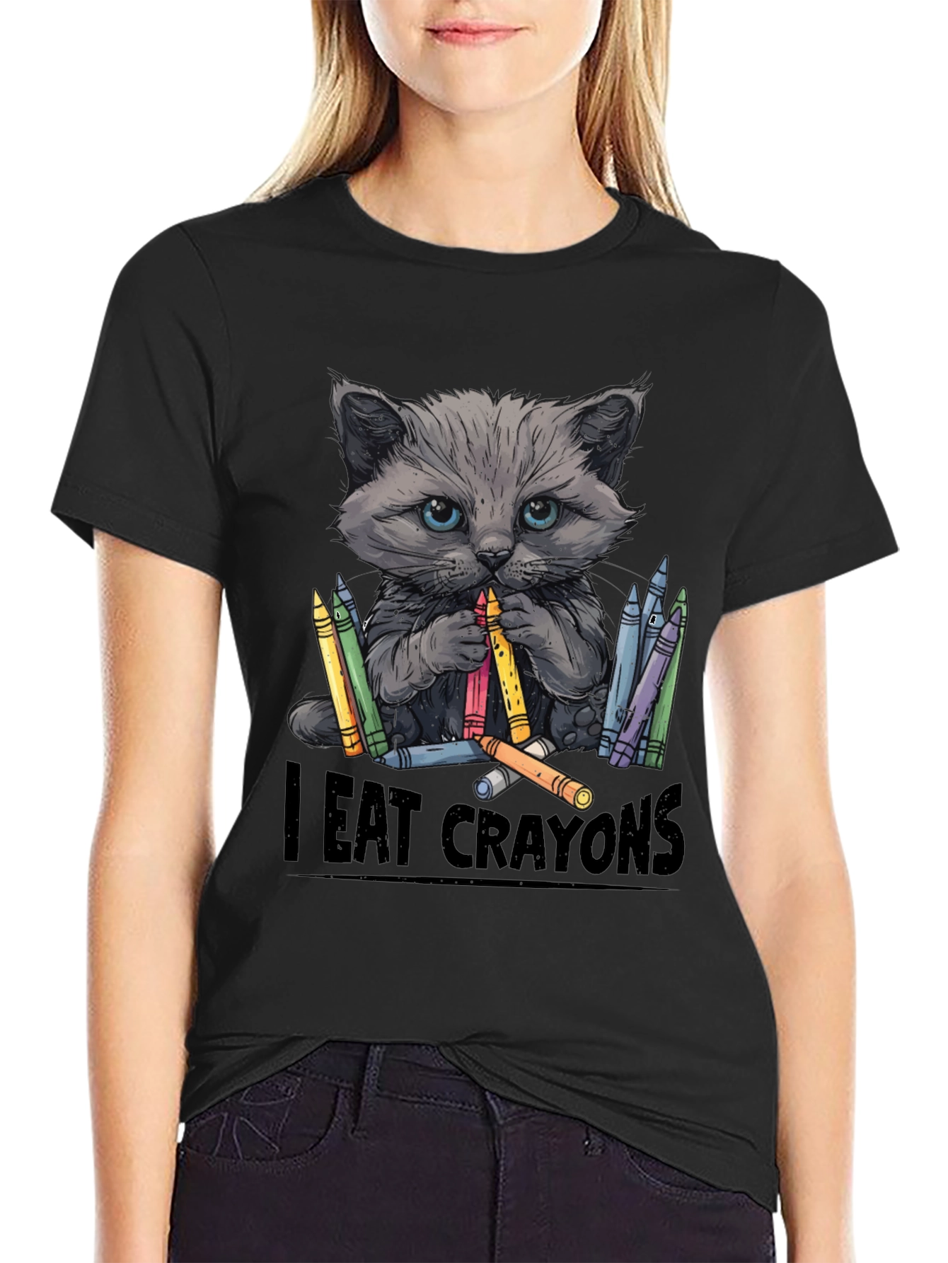 I Eat Crayons Cat T-Shirt