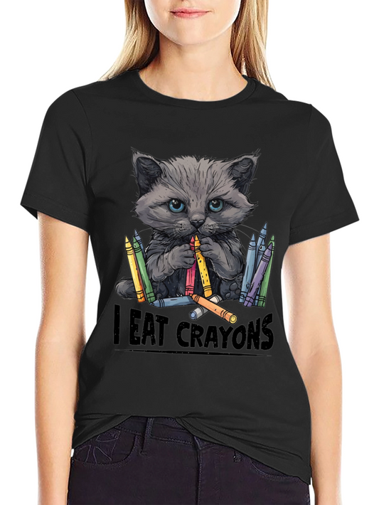 I Eat Crayons Cat T-Shirt
