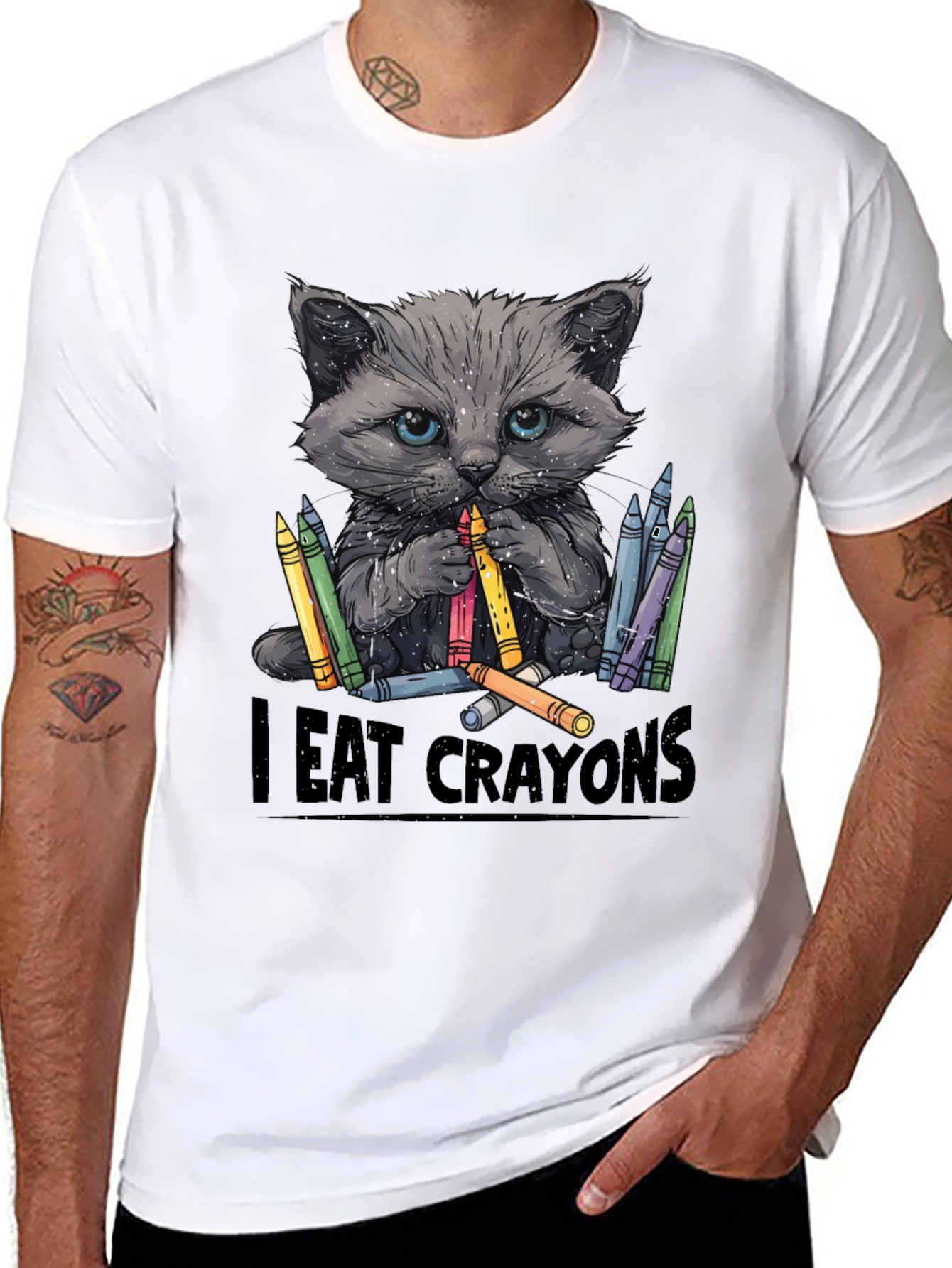 I Eat Crayons Cat T-Shirt