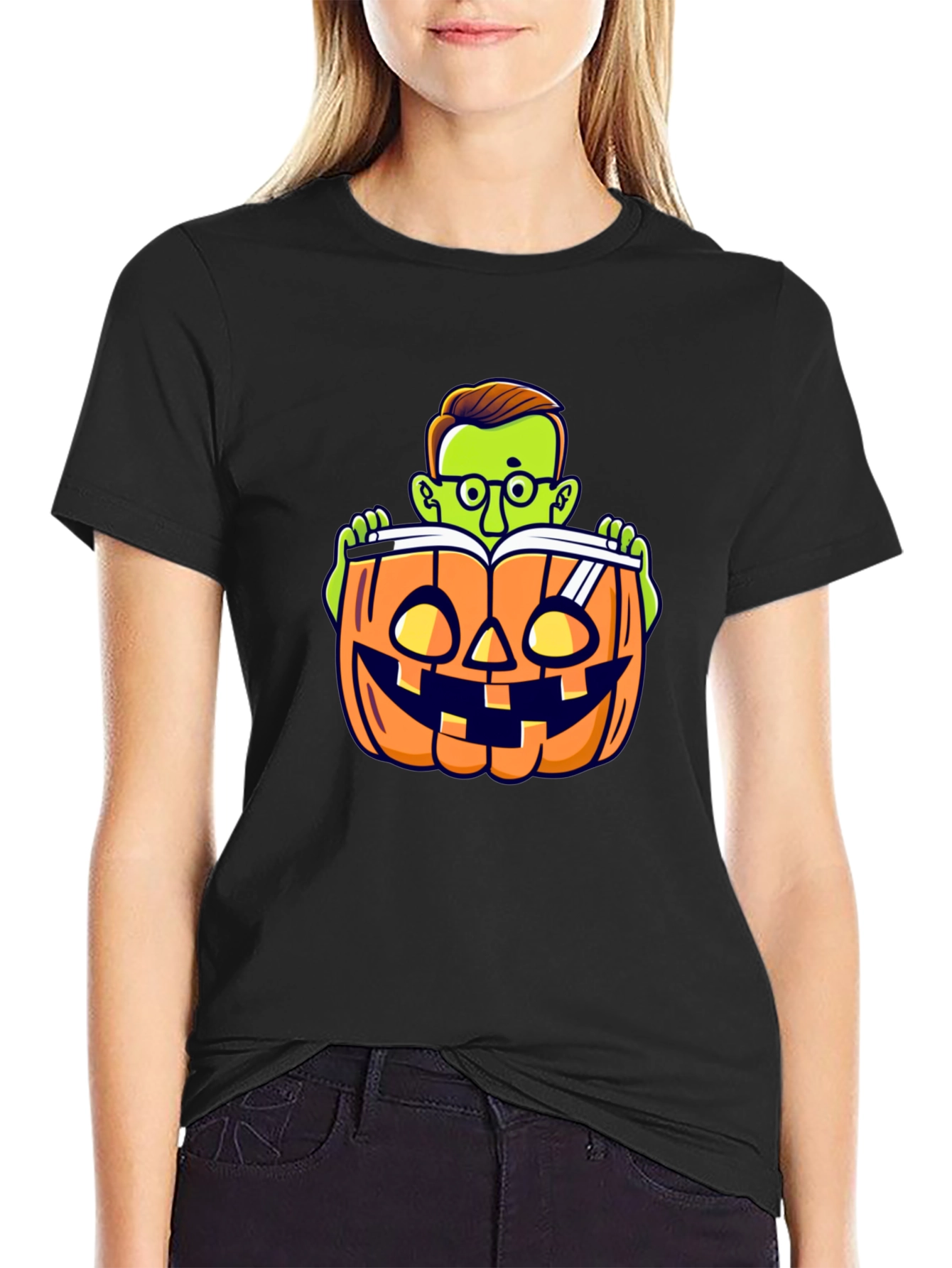 Halloween Reading Pumpkin T-Shirt
