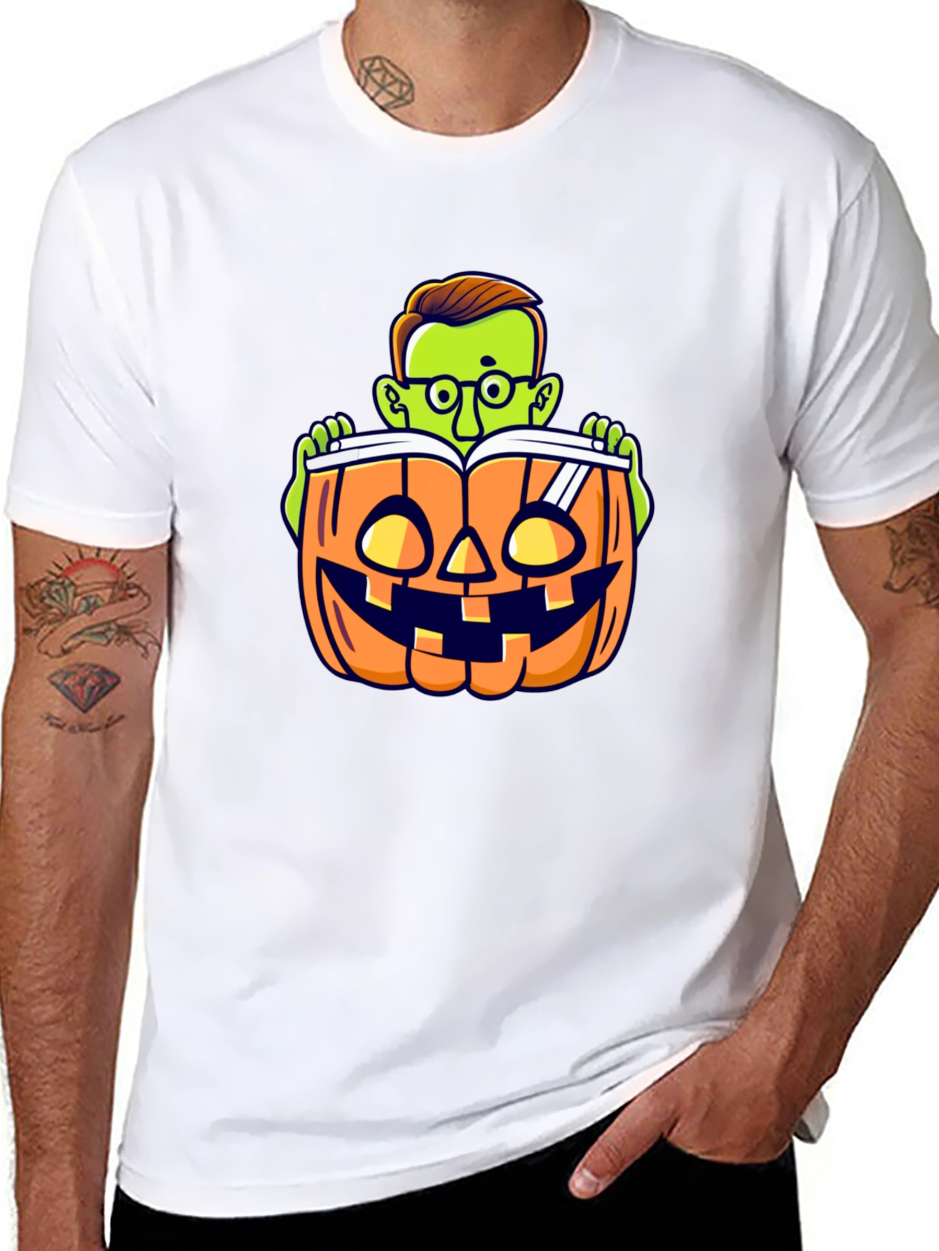 Halloween Reading Pumpkin T-Shirt