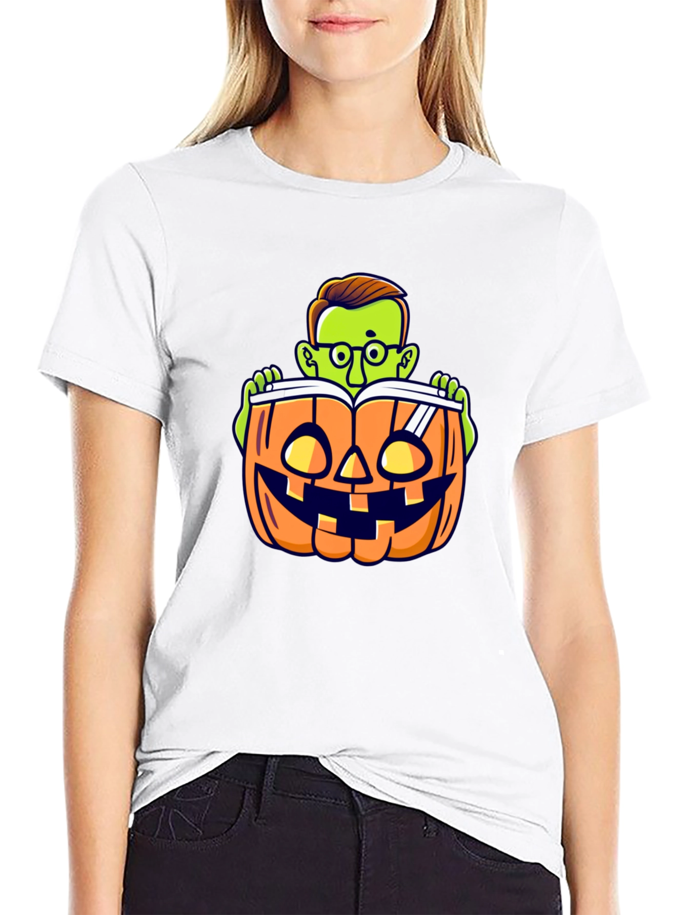 Halloween Reading Pumpkin T-Shirt