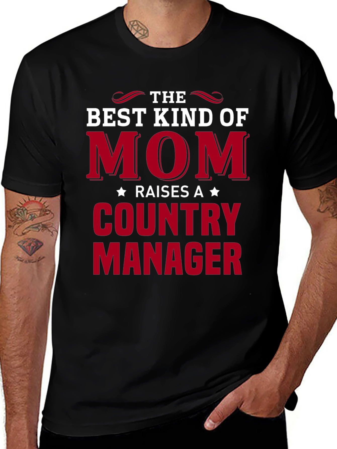 Best Mom Raises a Country Manager Graphic Tee
