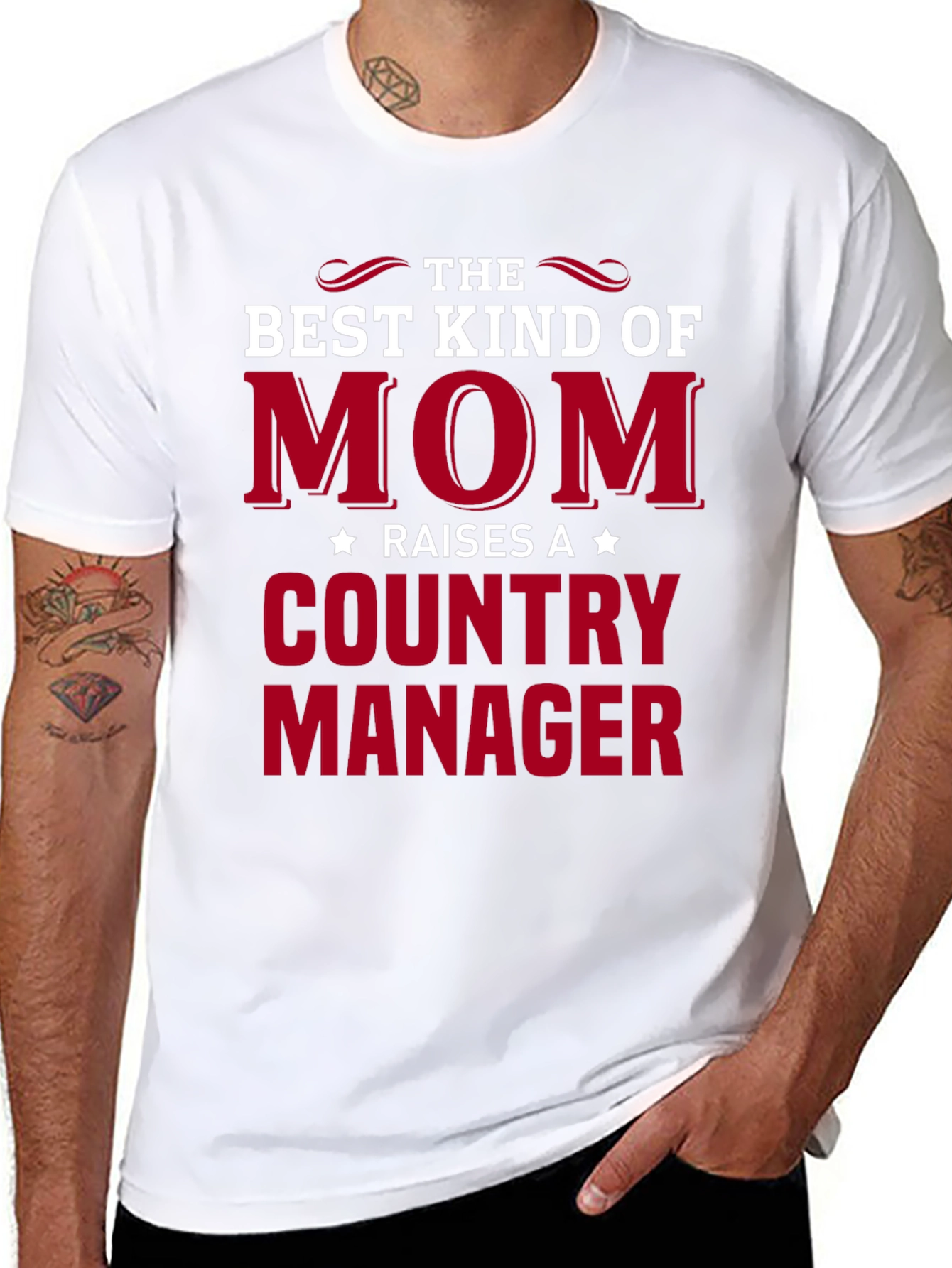 Best Mom Raises a Country Manager Graphic Tee