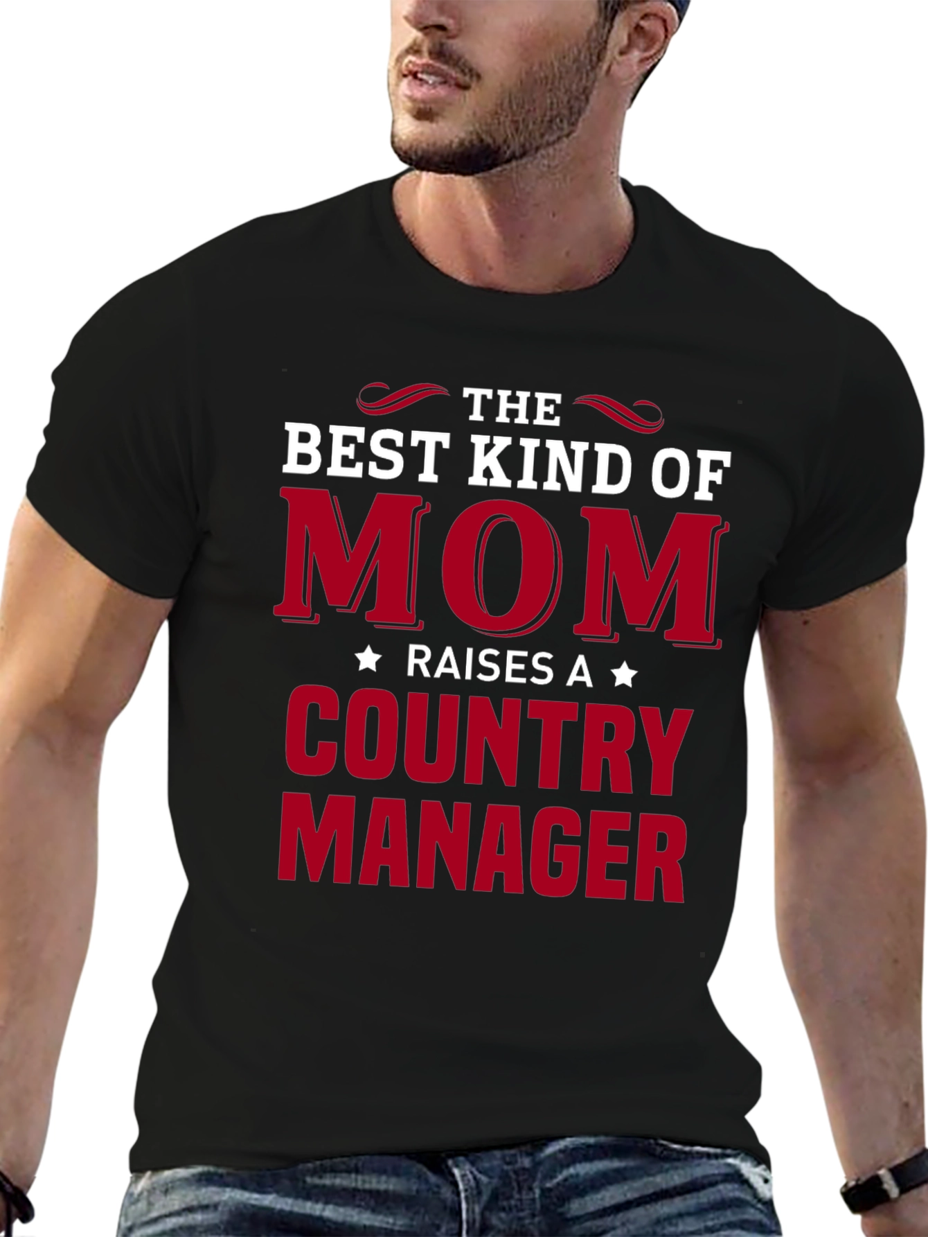 Best Mom Raises a Country Manager Graphic Tee