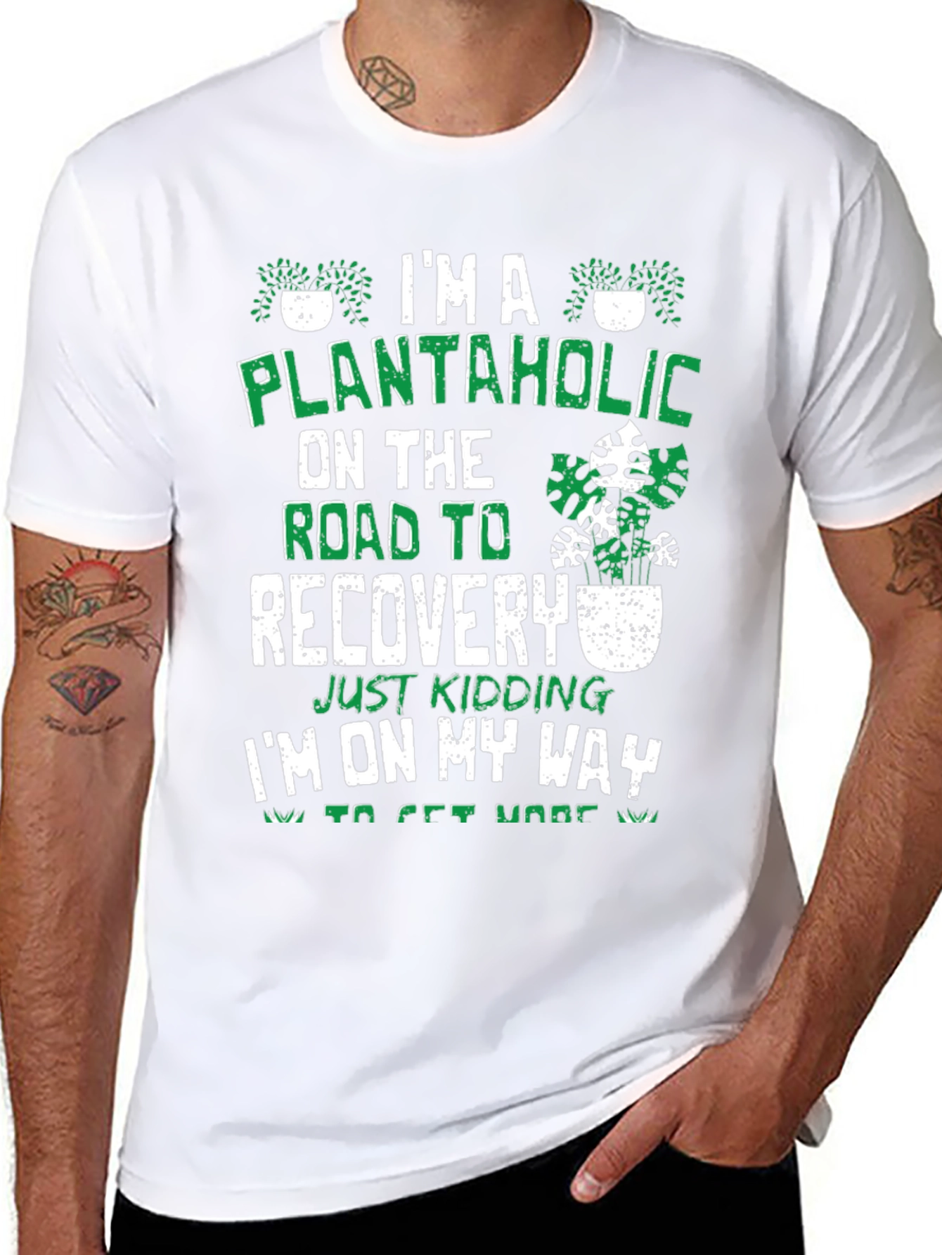Plantaholic T-Shirt - On The Road To Recovery Funny