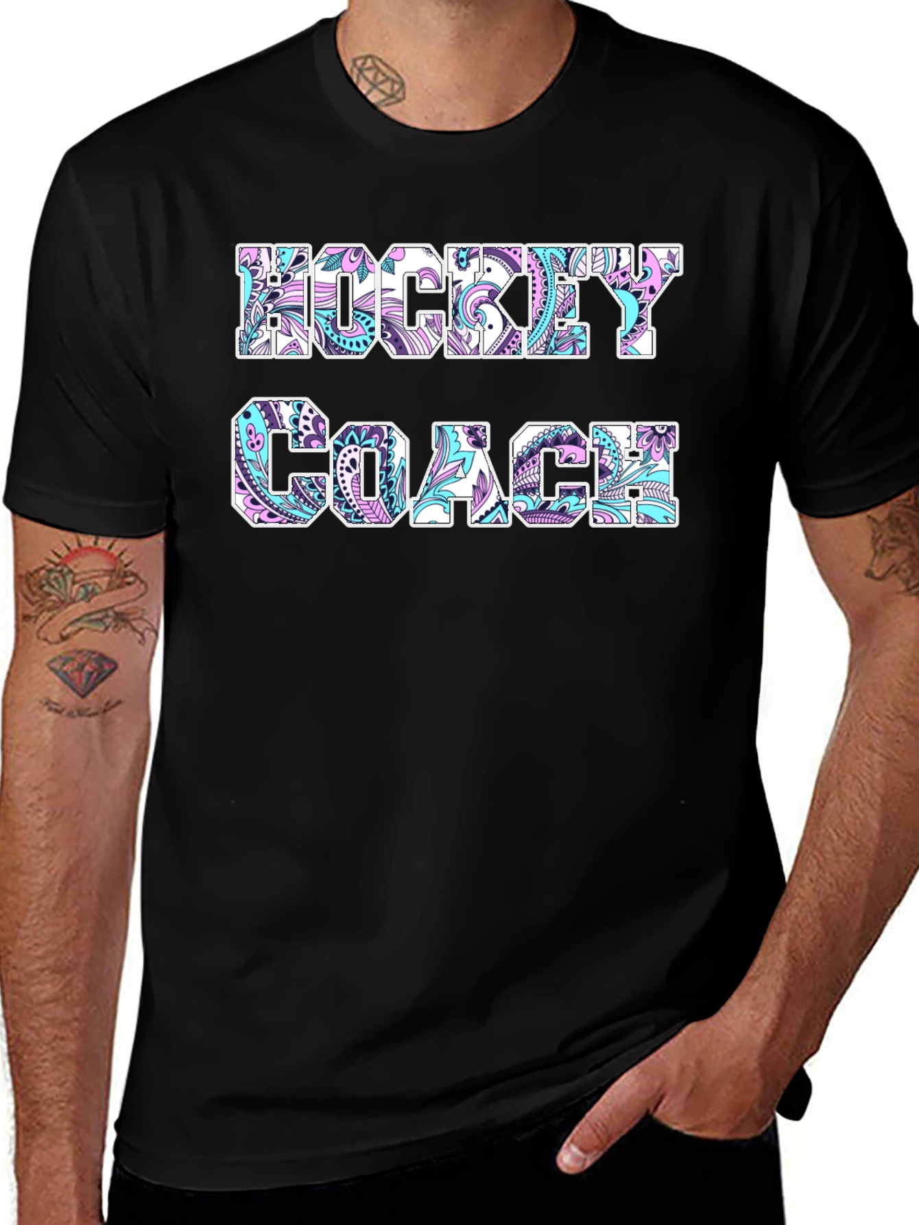Hockey Coach Paisley T-Shirt