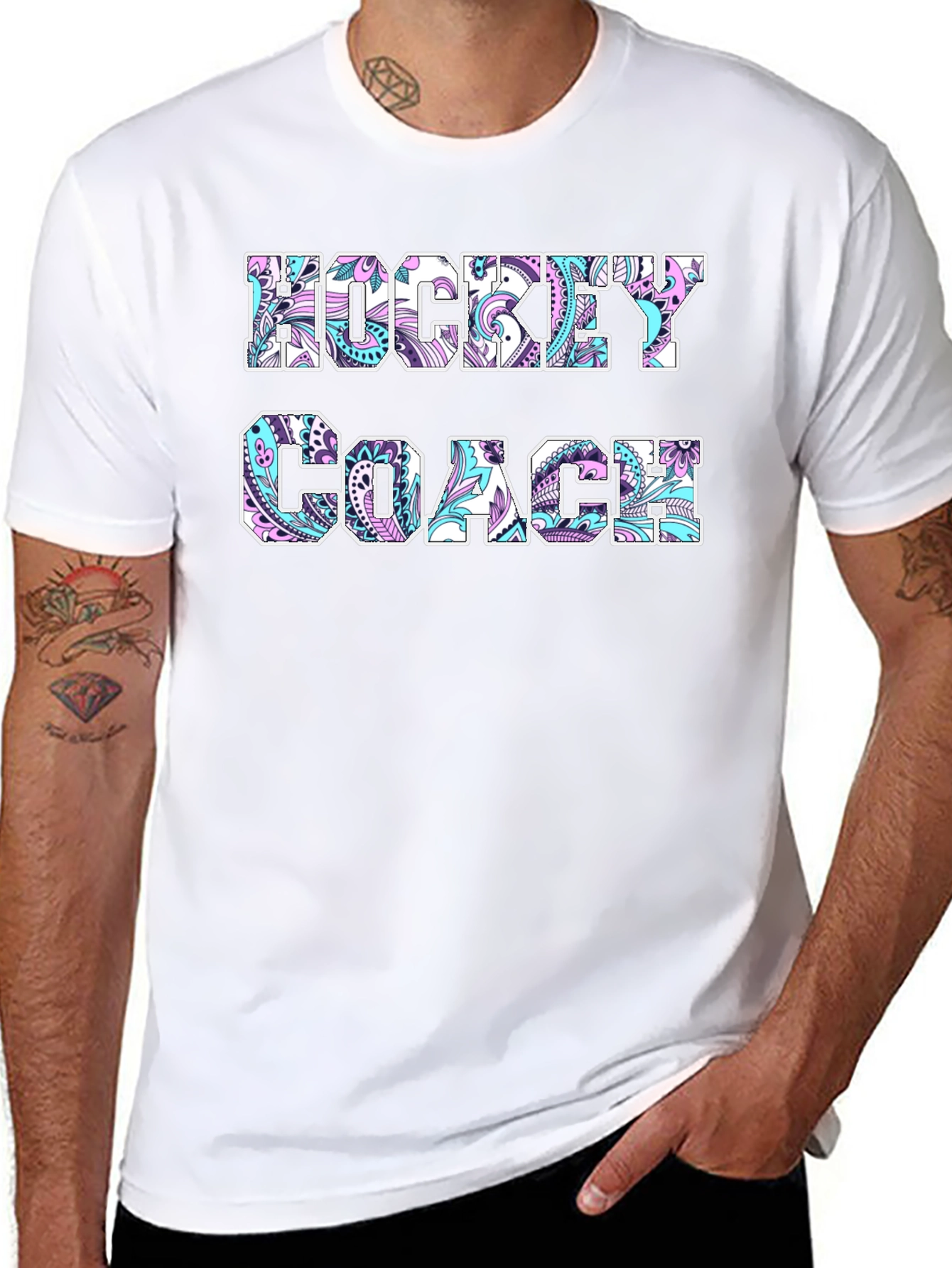 Hockey Coach Paisley T-Shirt