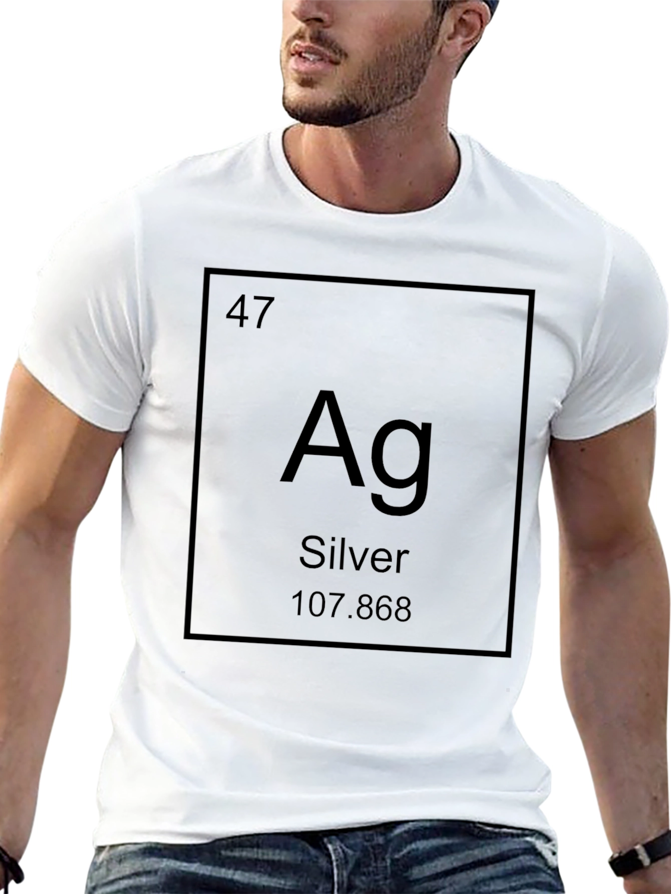 Periodic Table Silver T-Shirt - Science Chemistry Tee