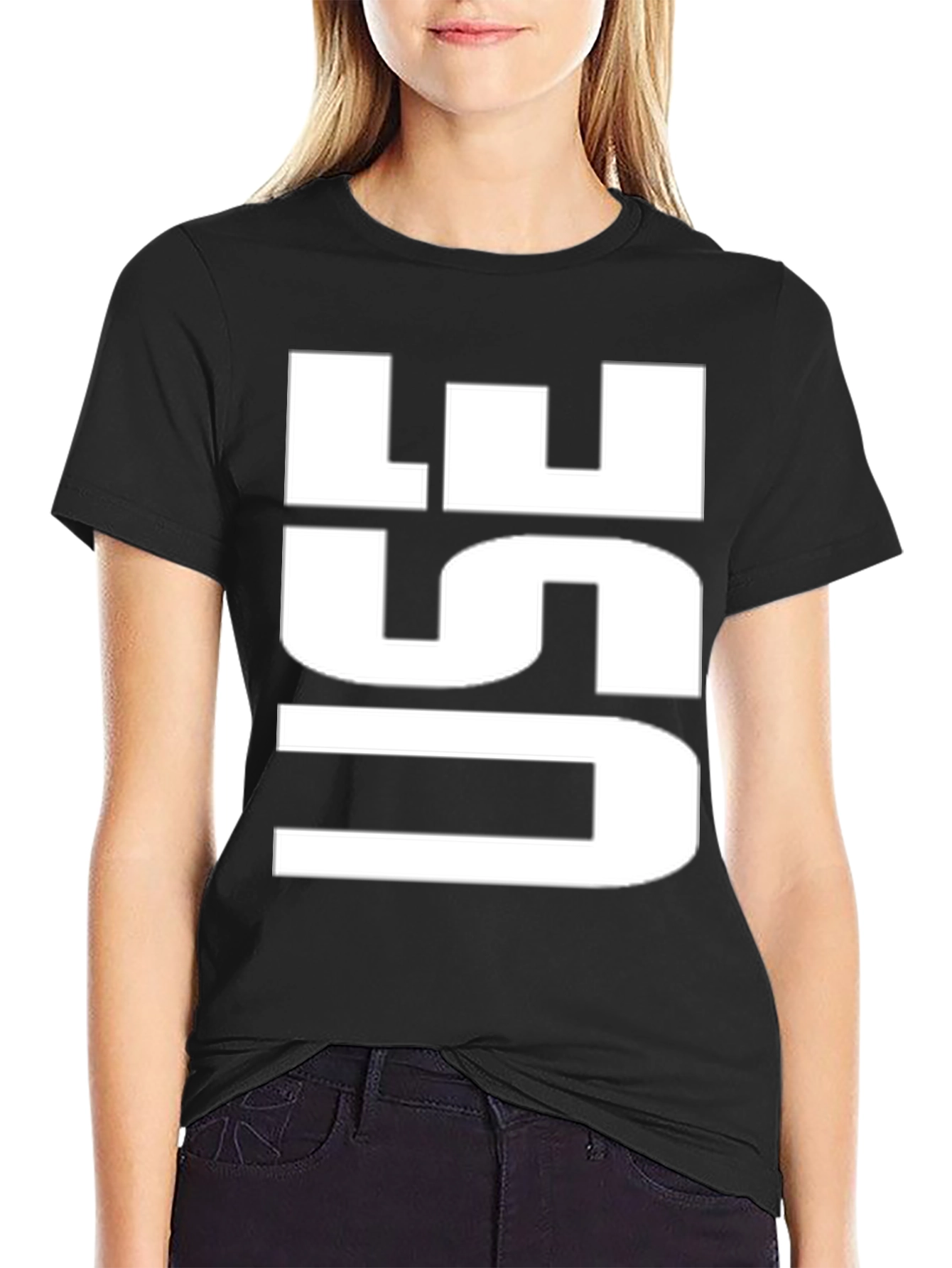 Bold USE Graphic Tee - Black Cotton T-Shirt