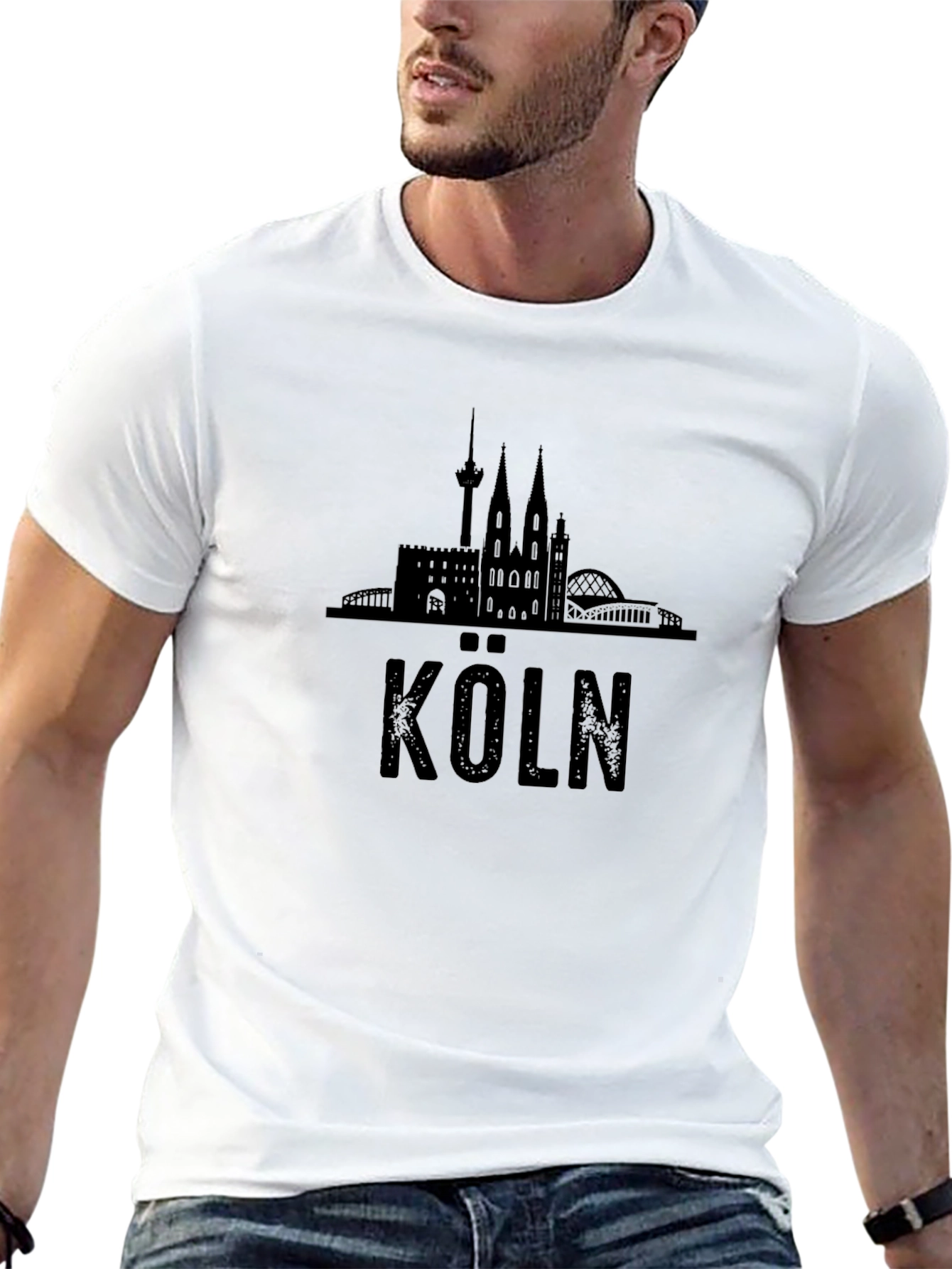 Köln Skyline T-Shirt - Black Graphic Tee