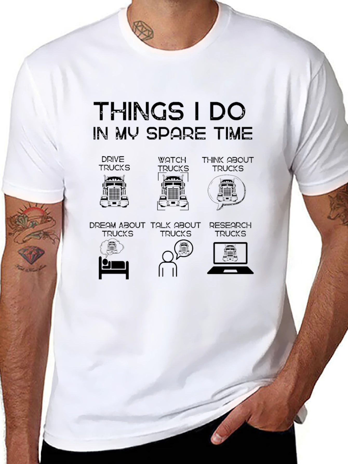 Truck Lover T-Shirt: Spare Time Truck Obsession
