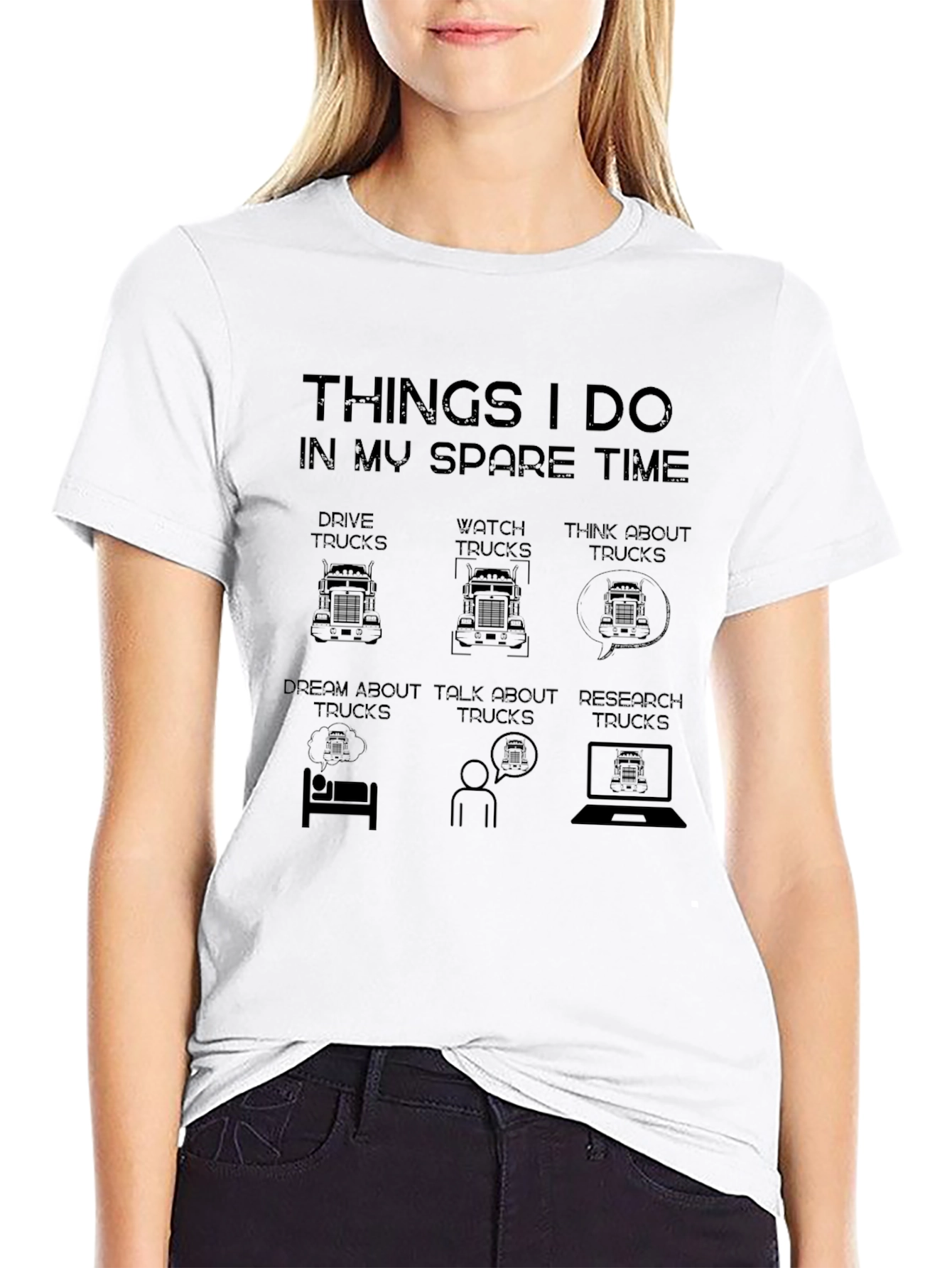 Truck Lover T-Shirt: Spare Time Truck Obsession