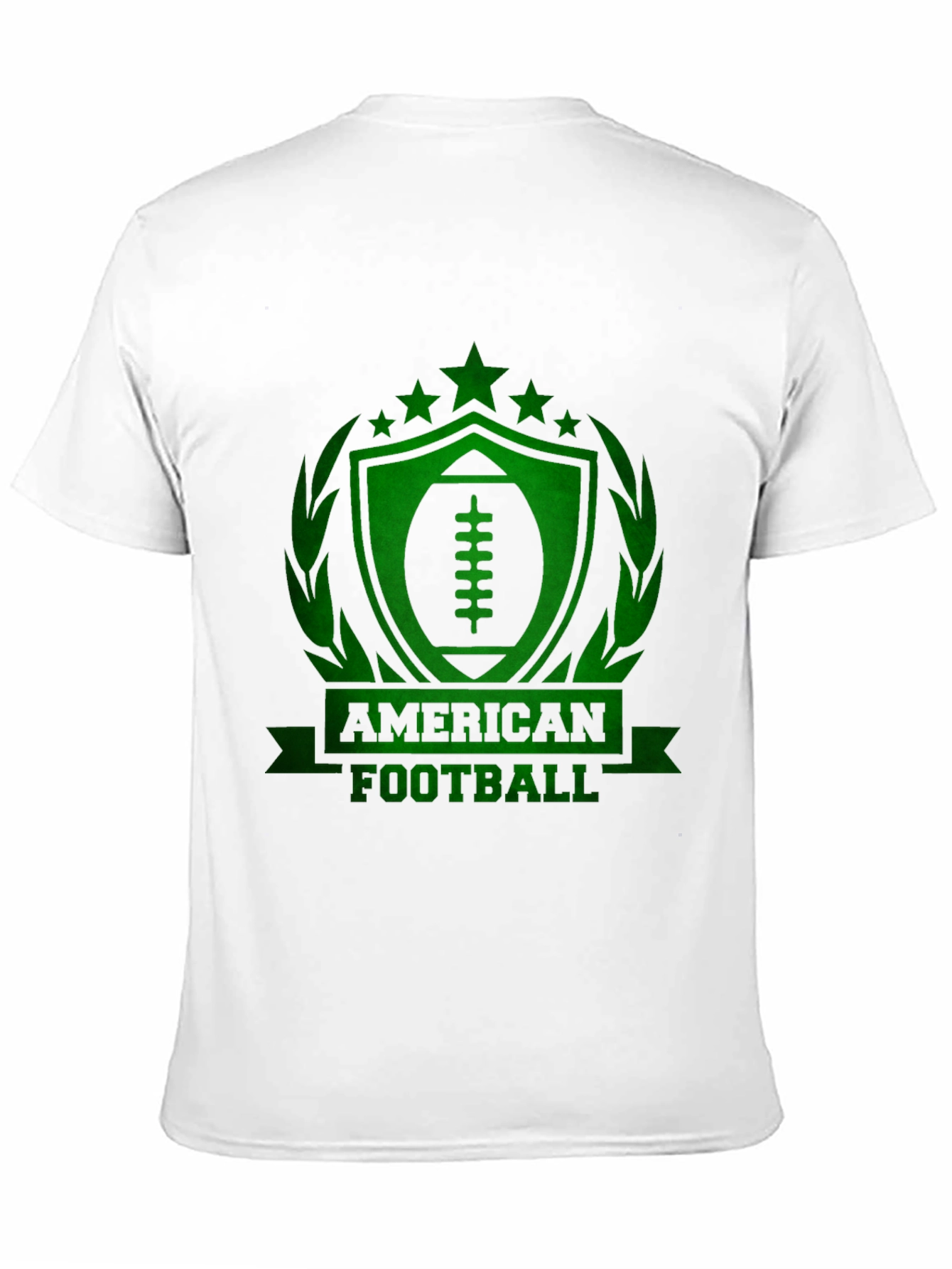 American Football Graphic Tee - Black Cotton T-Shirt