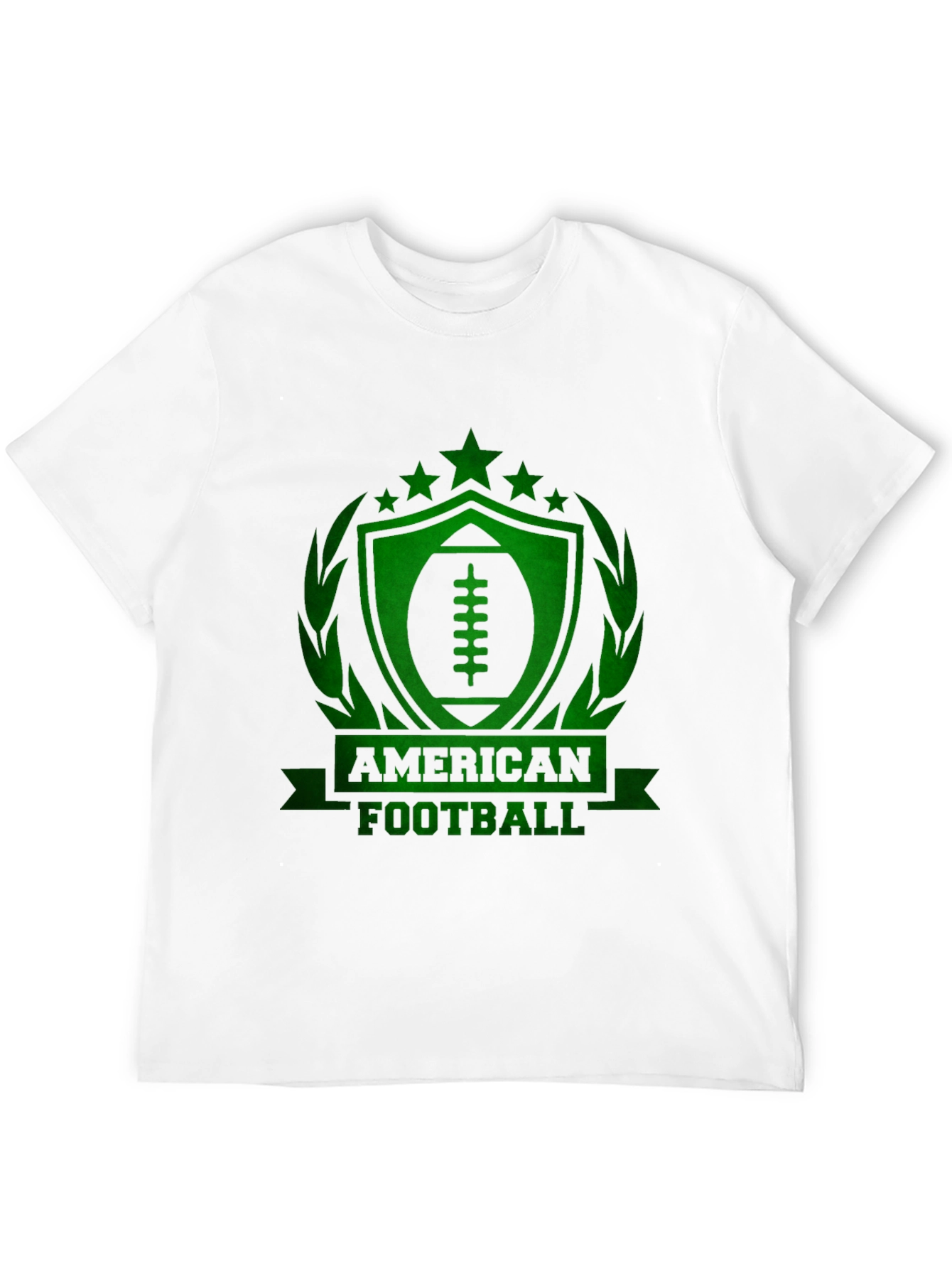 American Football Graphic Tee - Black Cotton T-Shirt