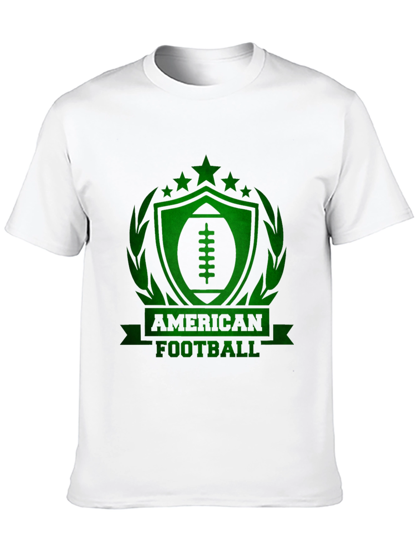 American Football Graphic Tee - Black Cotton T-Shirt