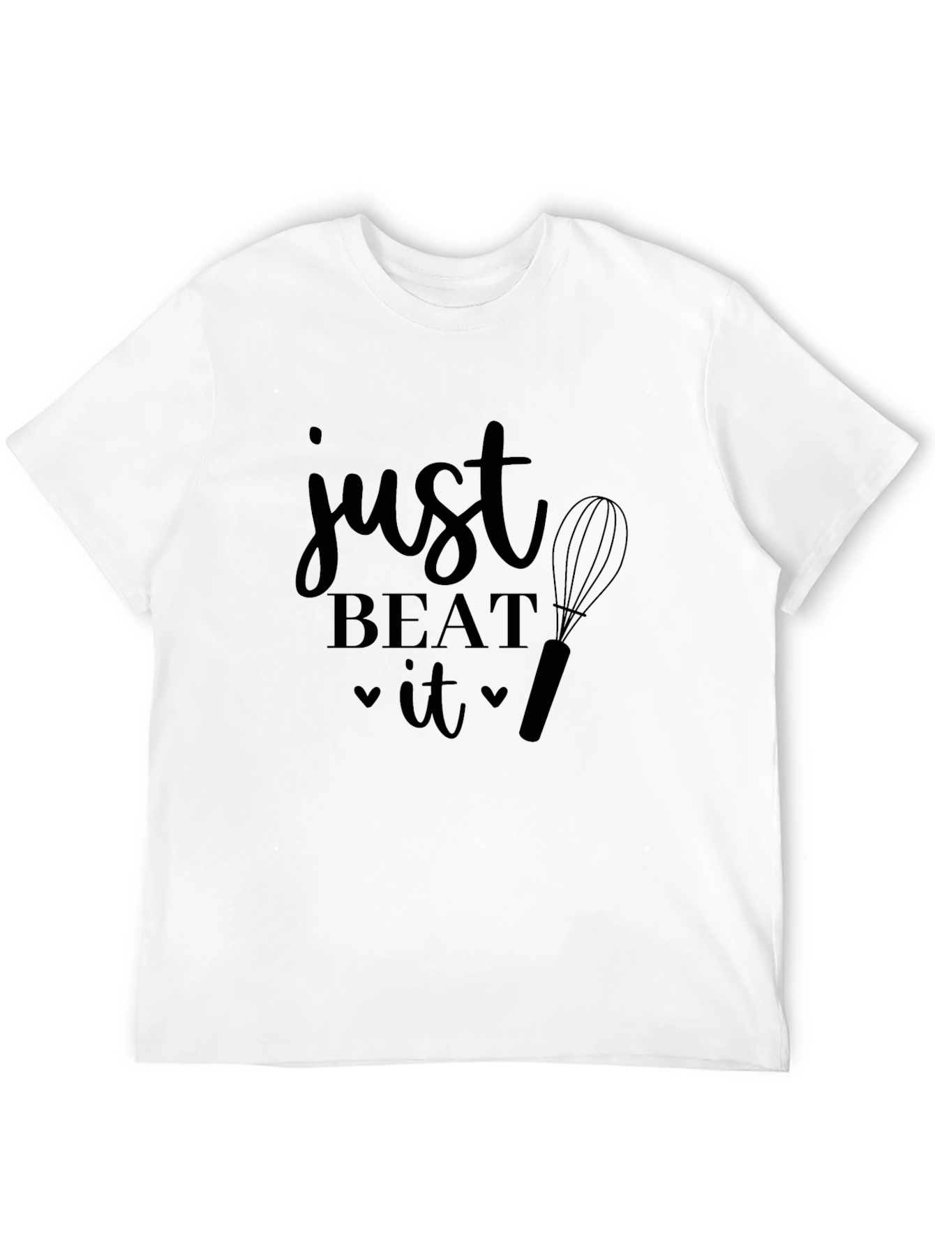 Just Beat It Black Graphic T-Shirt