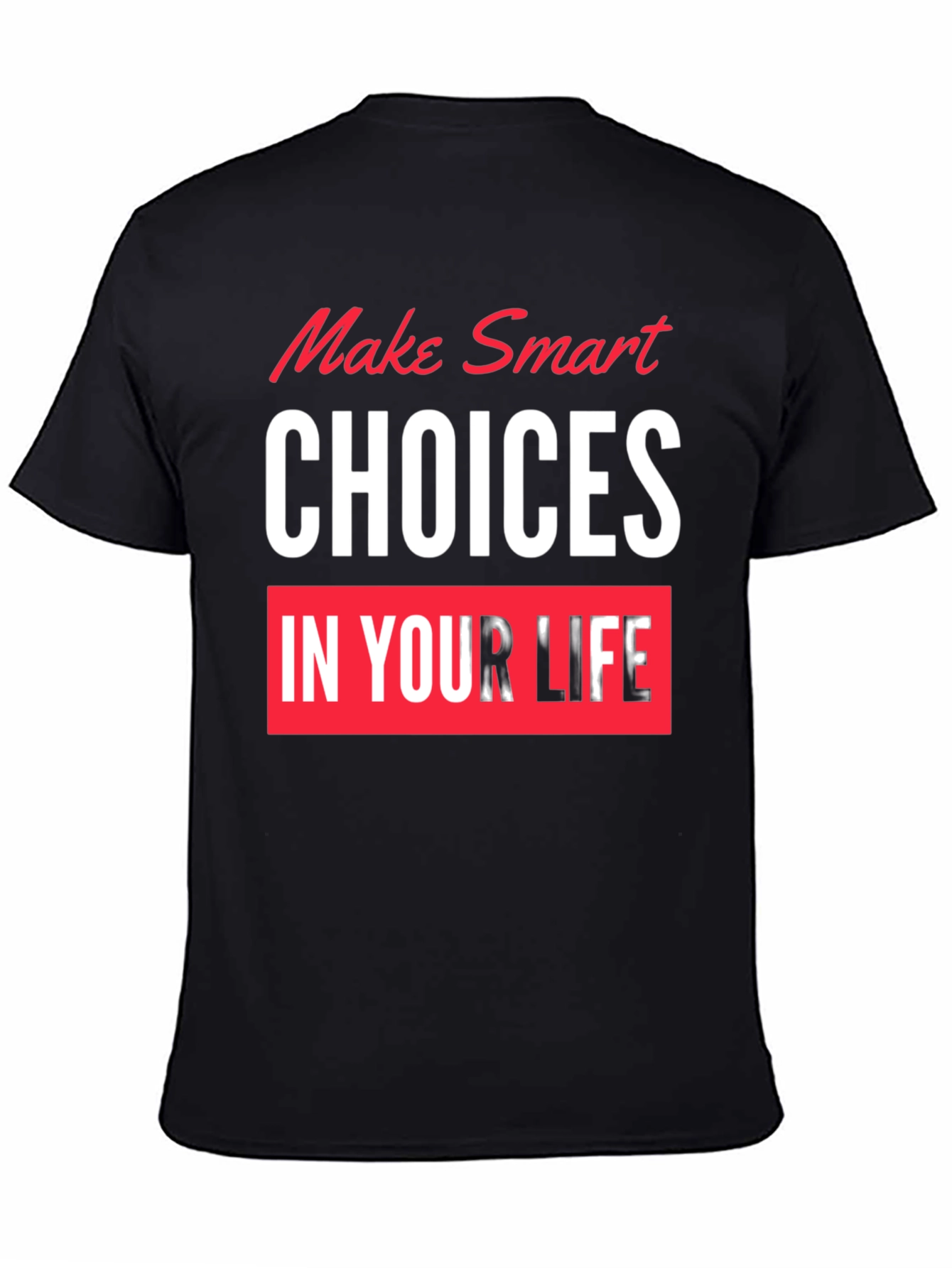 Smart Choices Graphic T-Shirt - Black