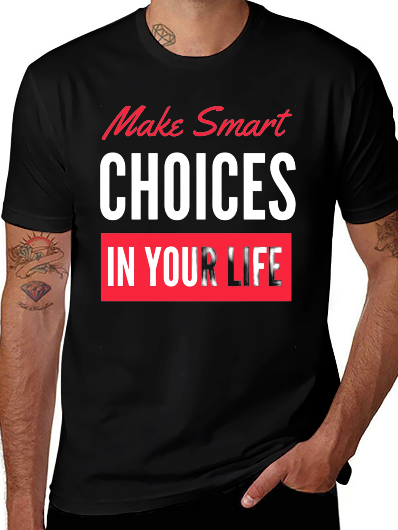 Smart Choices Graphic T-Shirt - Black