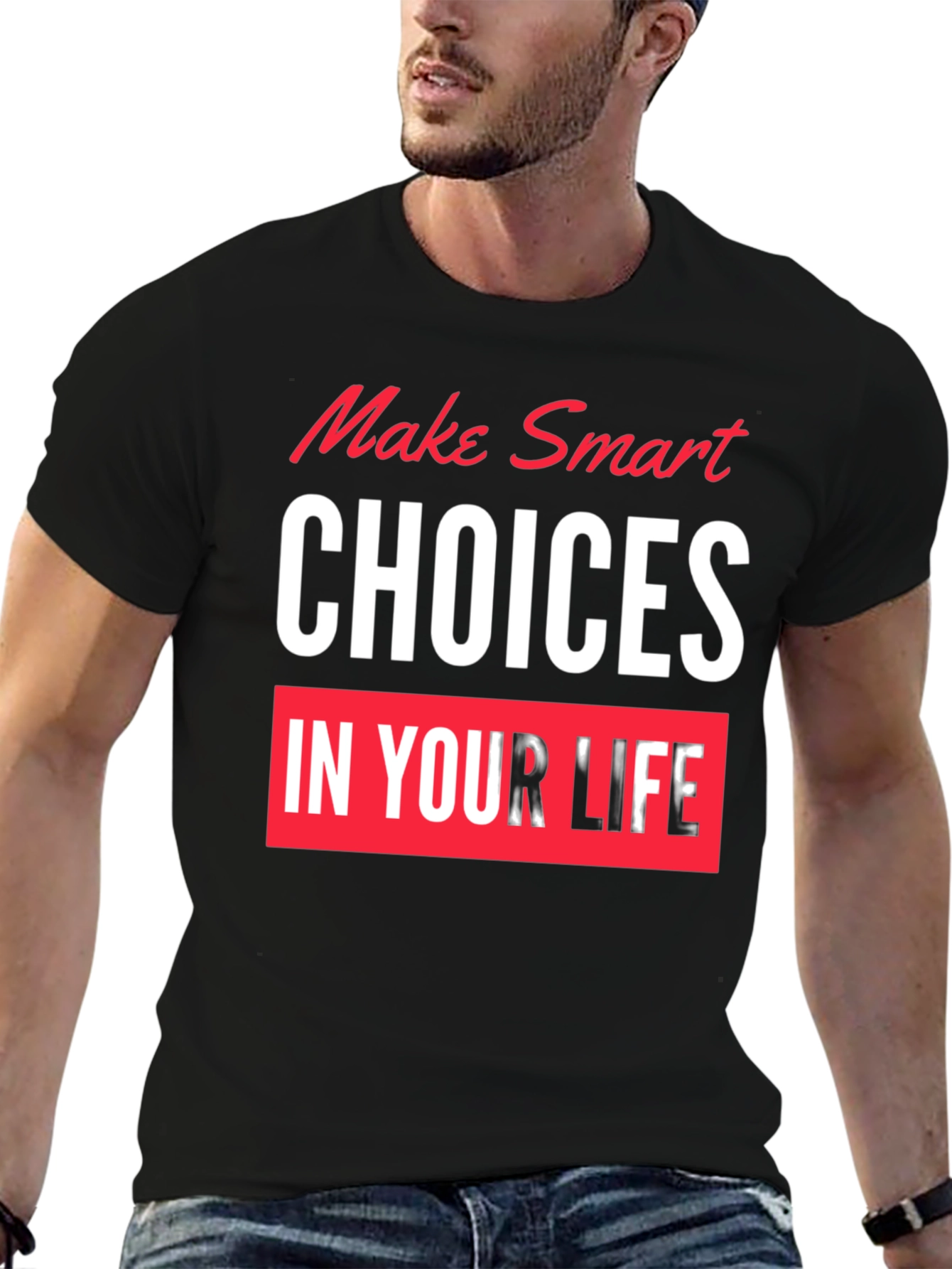 Smart Choices Graphic T-Shirt - Black