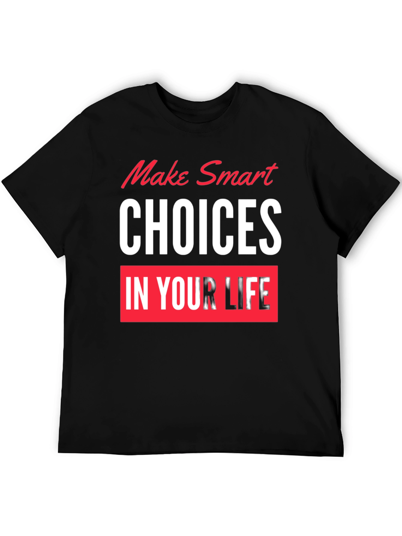 Smart Choices Graphic T-Shirt - Black