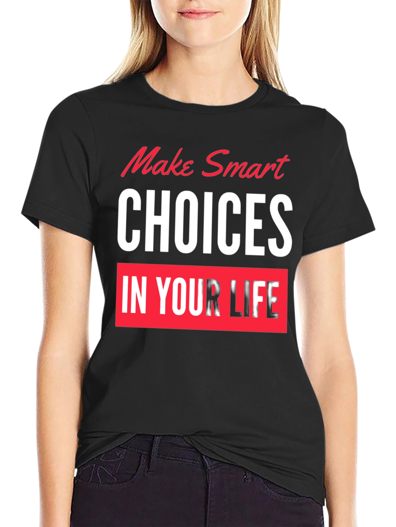 Smart Choices Graphic T-Shirt - Black