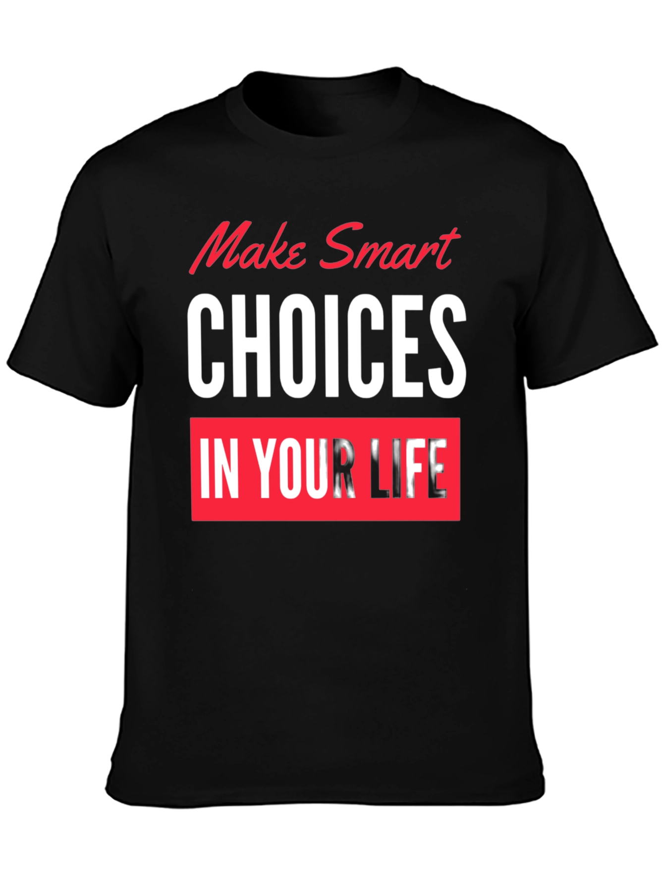 Smart Choices Graphic T-Shirt - Black