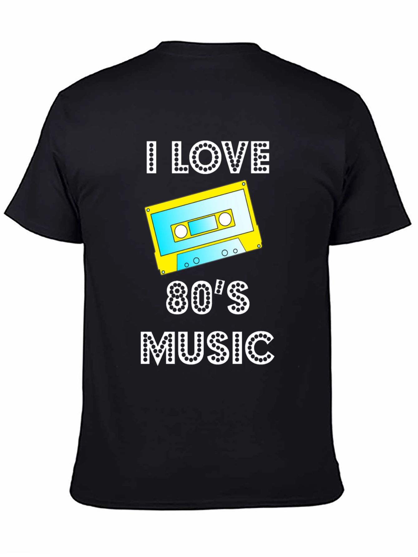 I Love 80s Music Cassette Tape Graphic T-Shirt