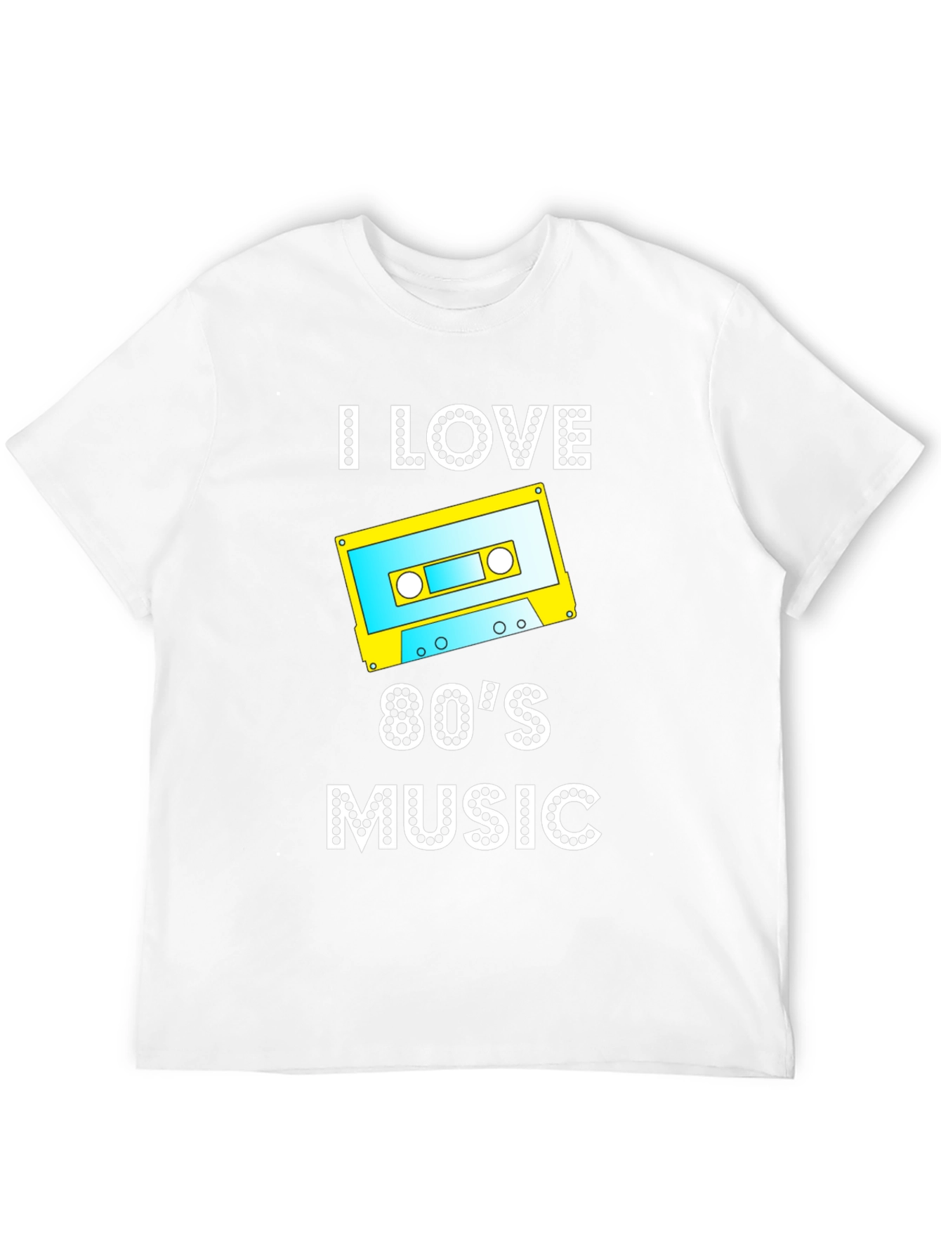 I Love 80s Music Cassette Tape Graphic T-Shirt