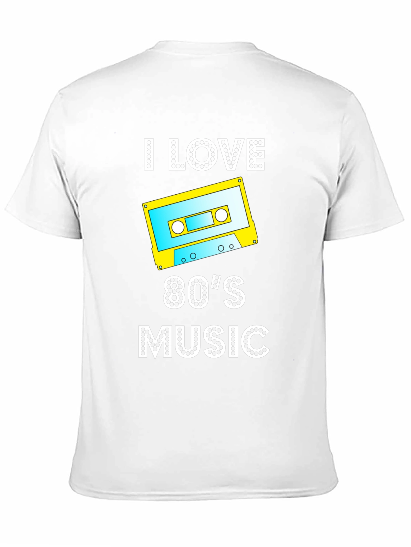 I Love 80s Music Cassette Tape Graphic T-Shirt