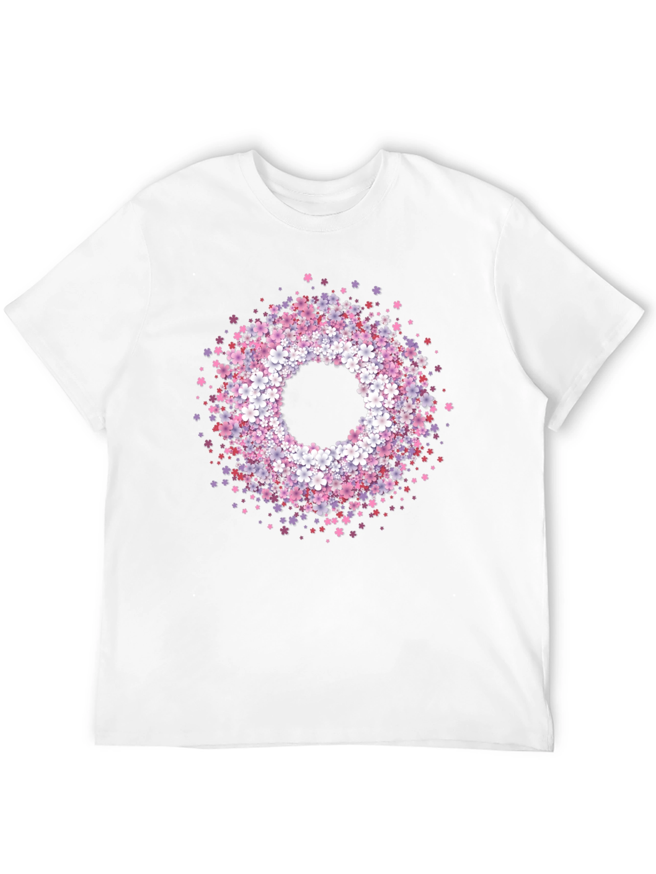 Floral Wreath Graphic Tee - Stylish & Unique