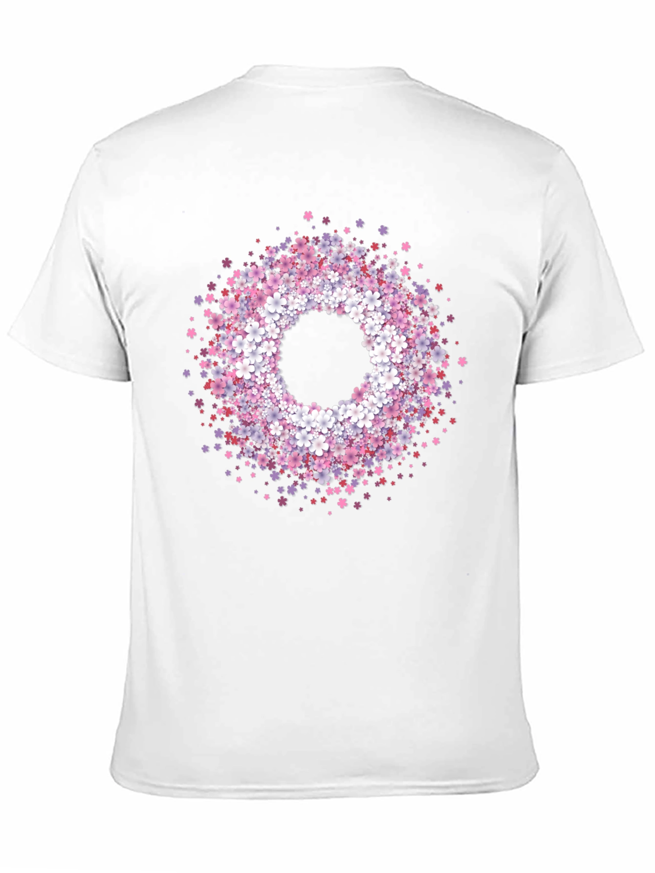 Floral Wreath Graphic Tee - Stylish & Unique