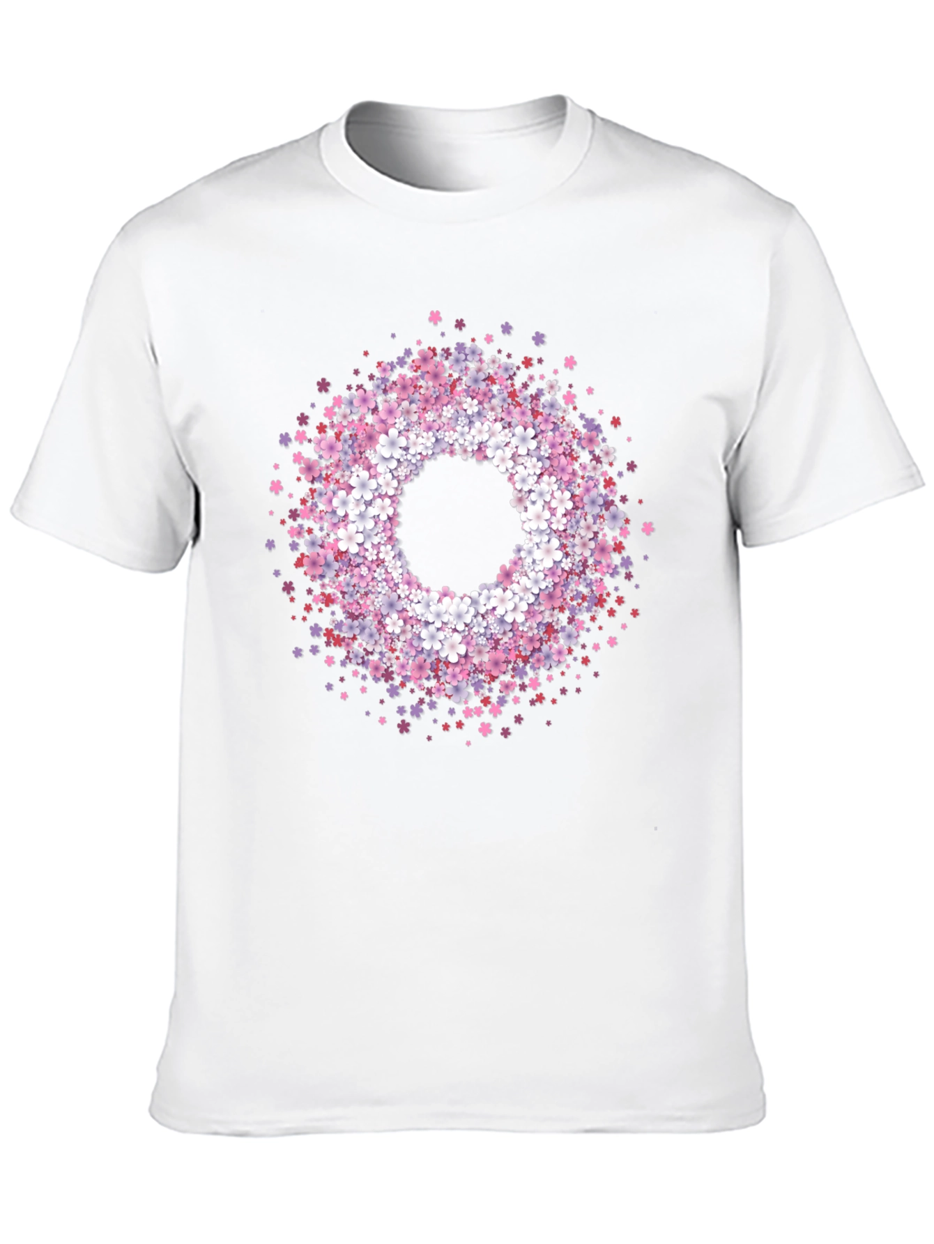 Floral Wreath Graphic Tee - Stylish & Unique