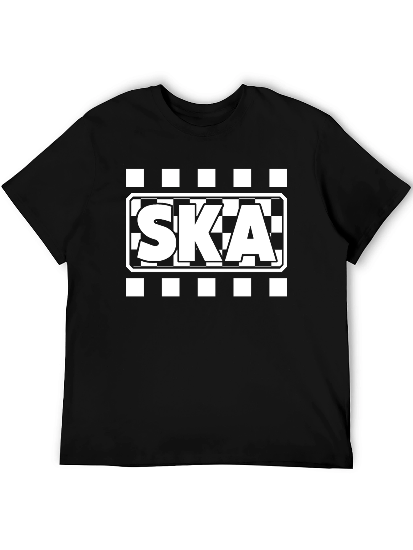 Ska T-Shirt - Checkered Style Black Tee