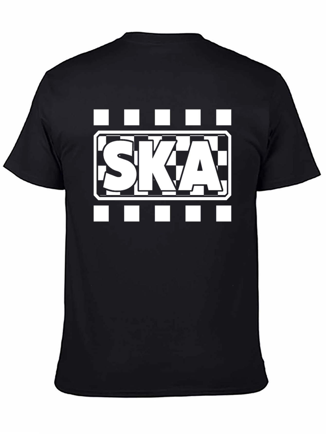 Ska T-Shirt - Checkered Style Black Tee