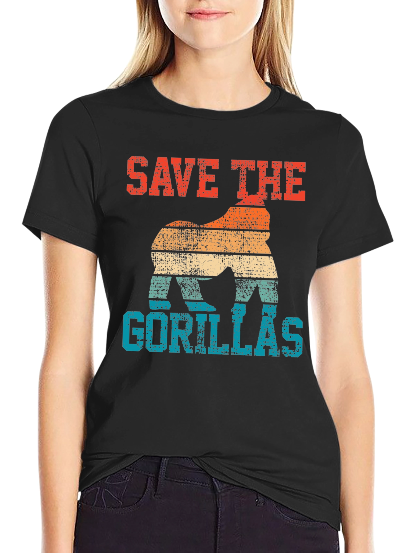 Save the Gorillas Retro T-Shirt