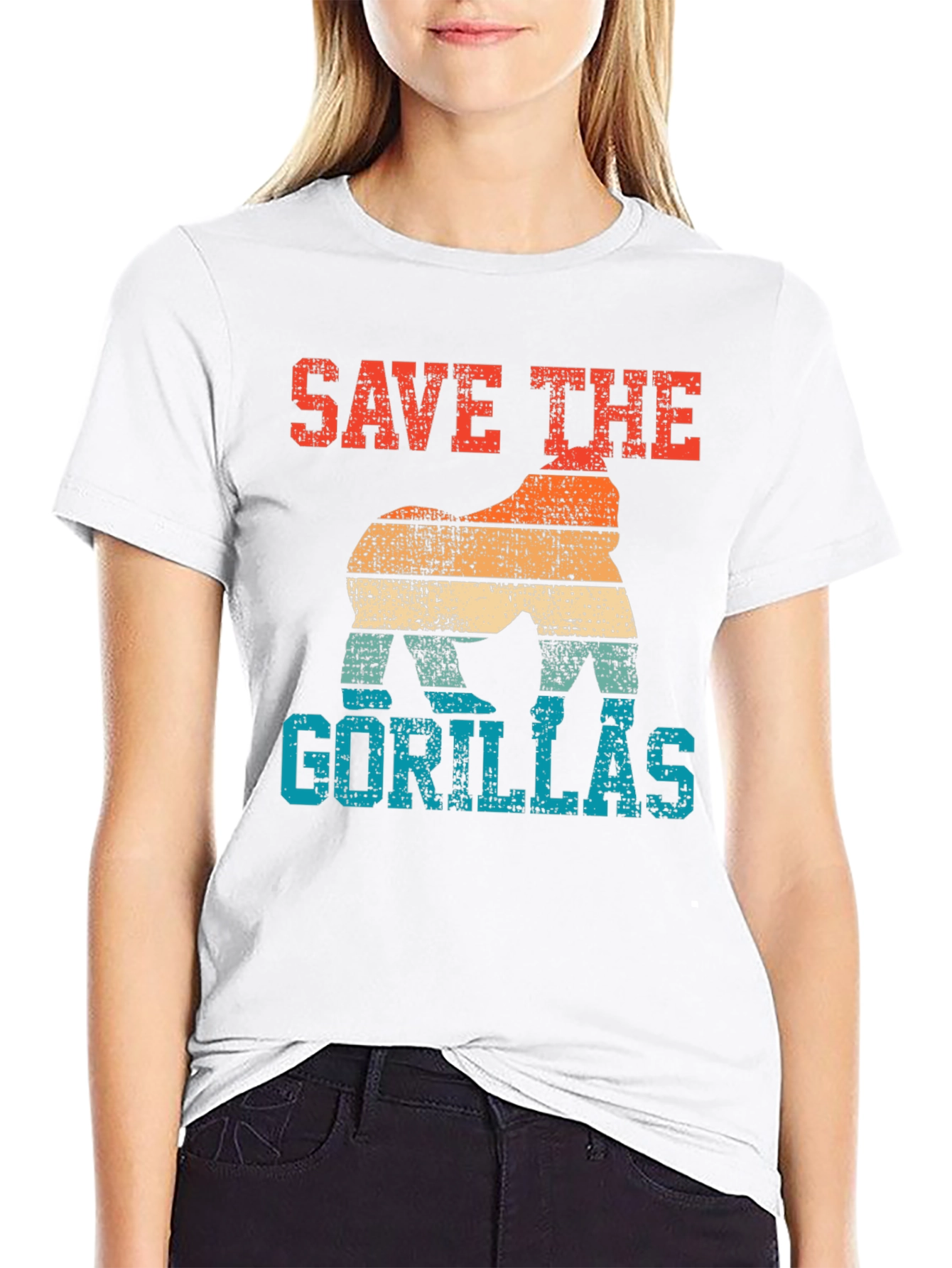 Save the Gorillas Retro T-Shirt