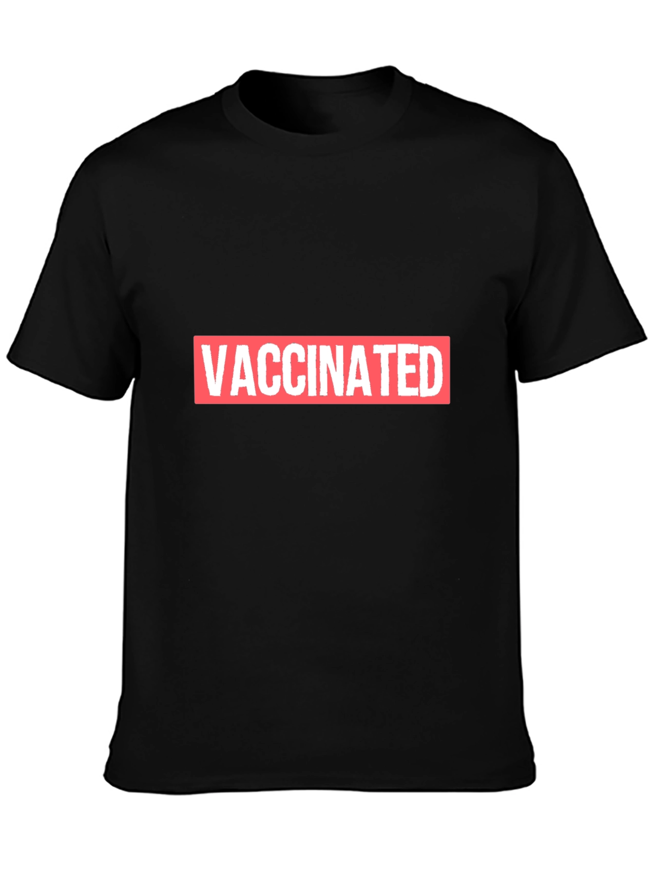 Vaccinated Black T-Shirt - Show Your Status