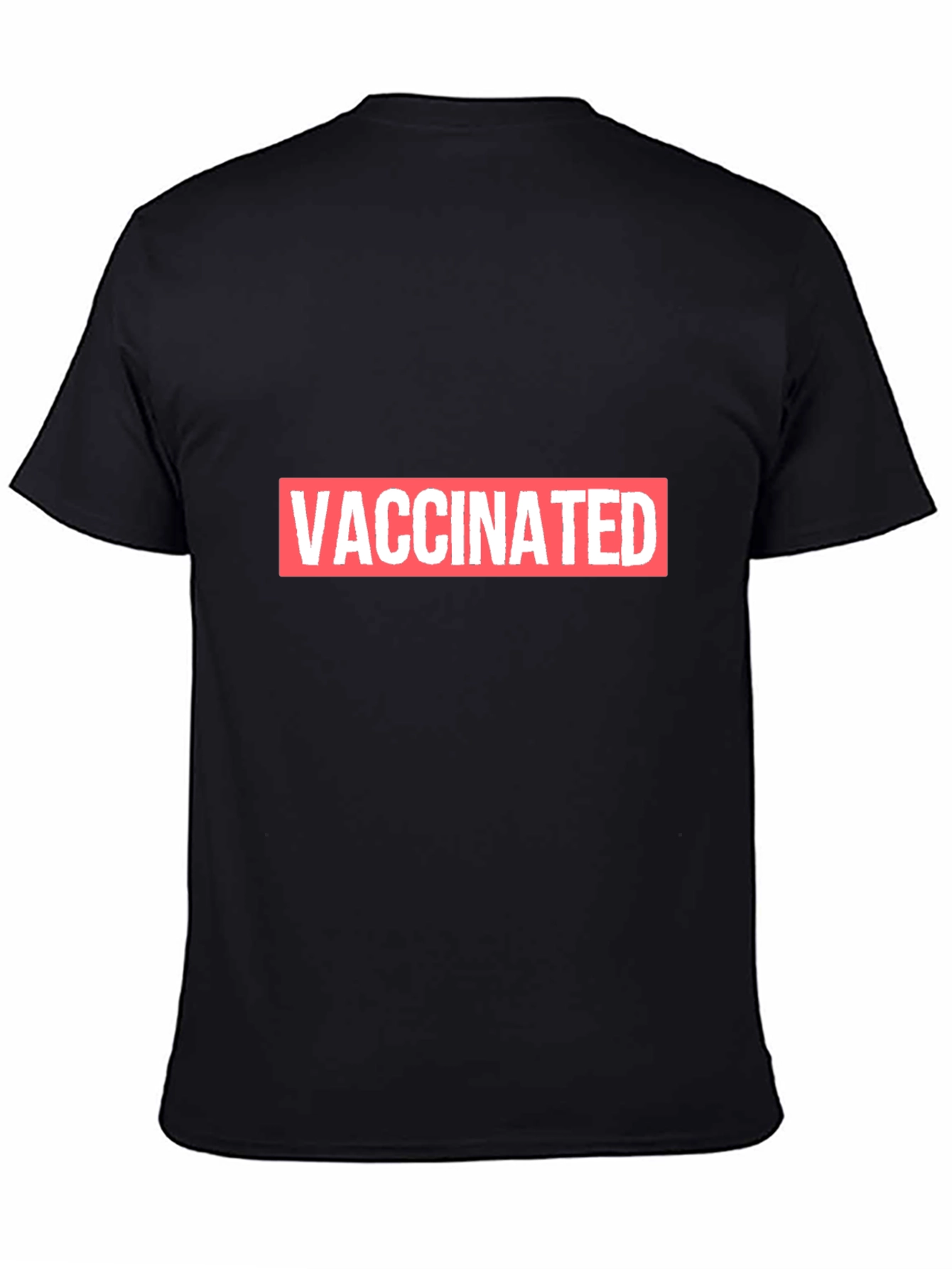 Vaccinated Black T-Shirt - Show Your Status