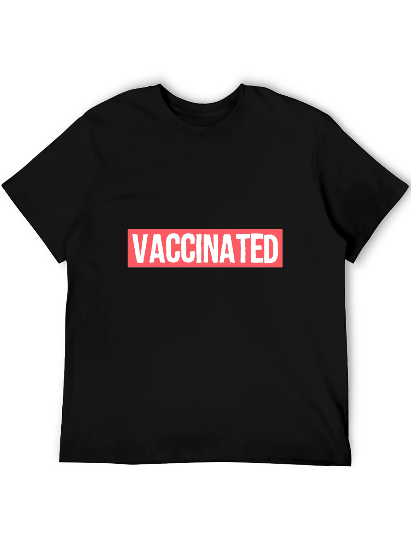 Vaccinated Black T-Shirt - Show Your Status