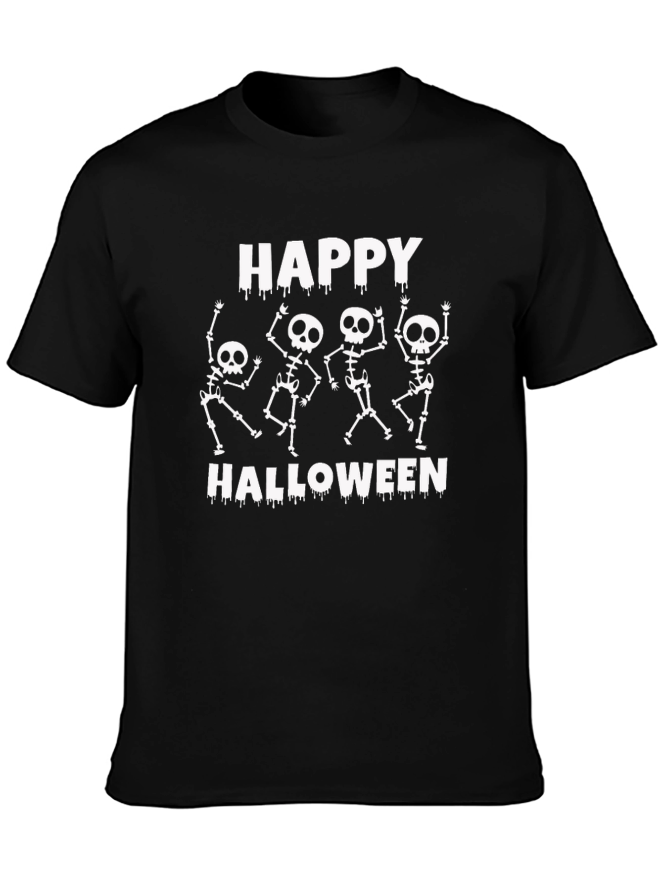 Happy Halloween Skeleton Graphic T-Shirt