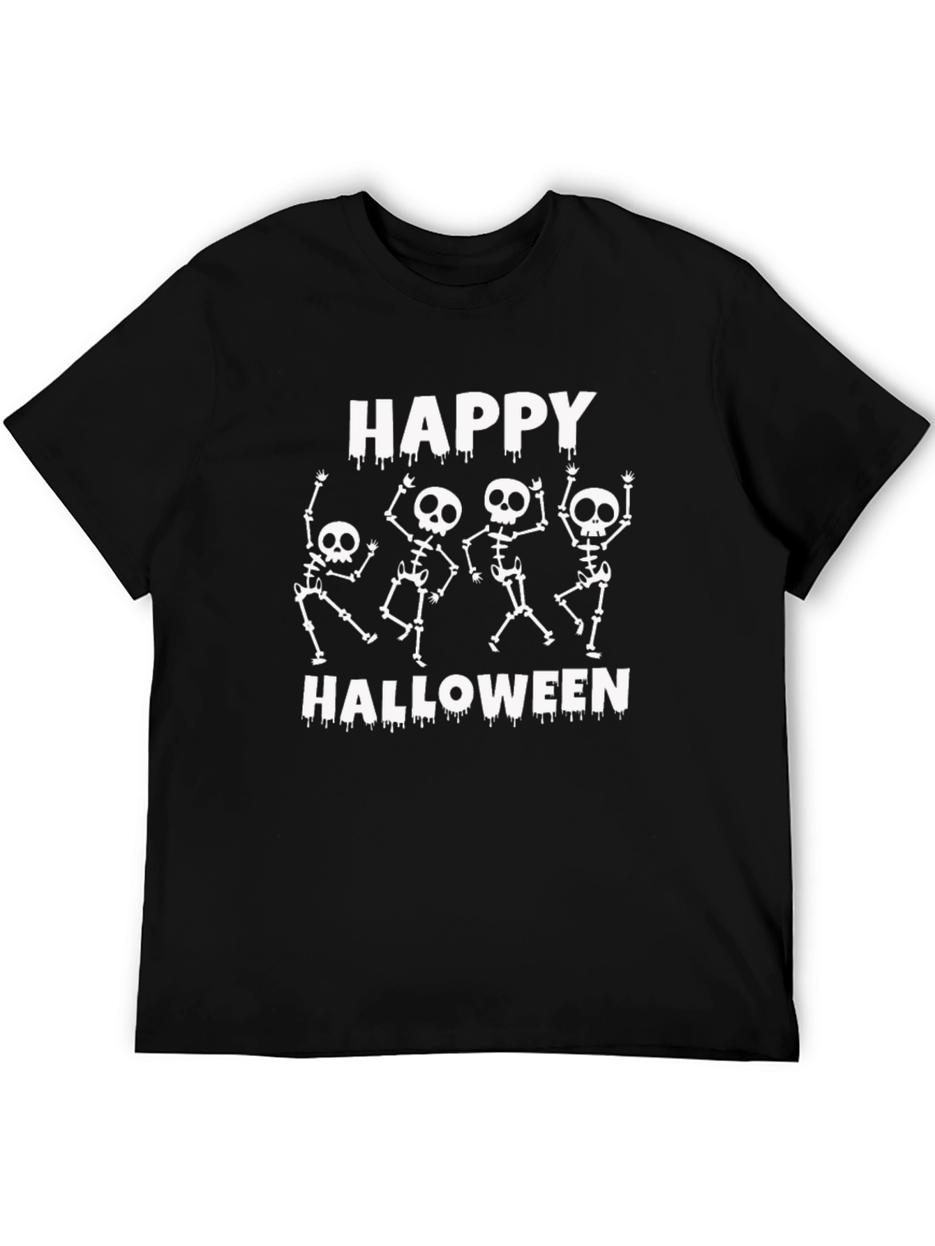 Happy Halloween Skeleton Graphic T-Shirt