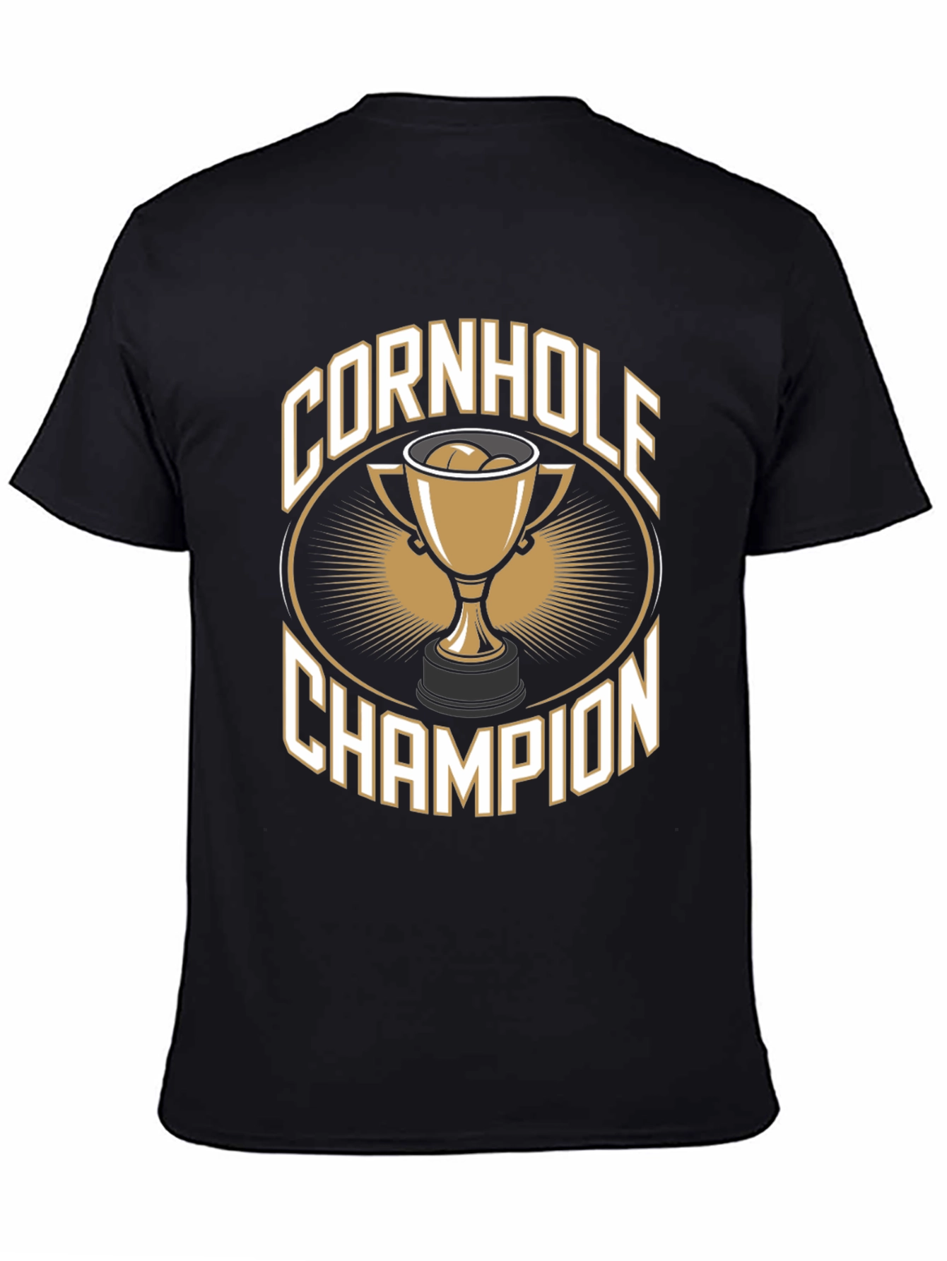 Cornhole Champion T-Shirt -  Black Tee