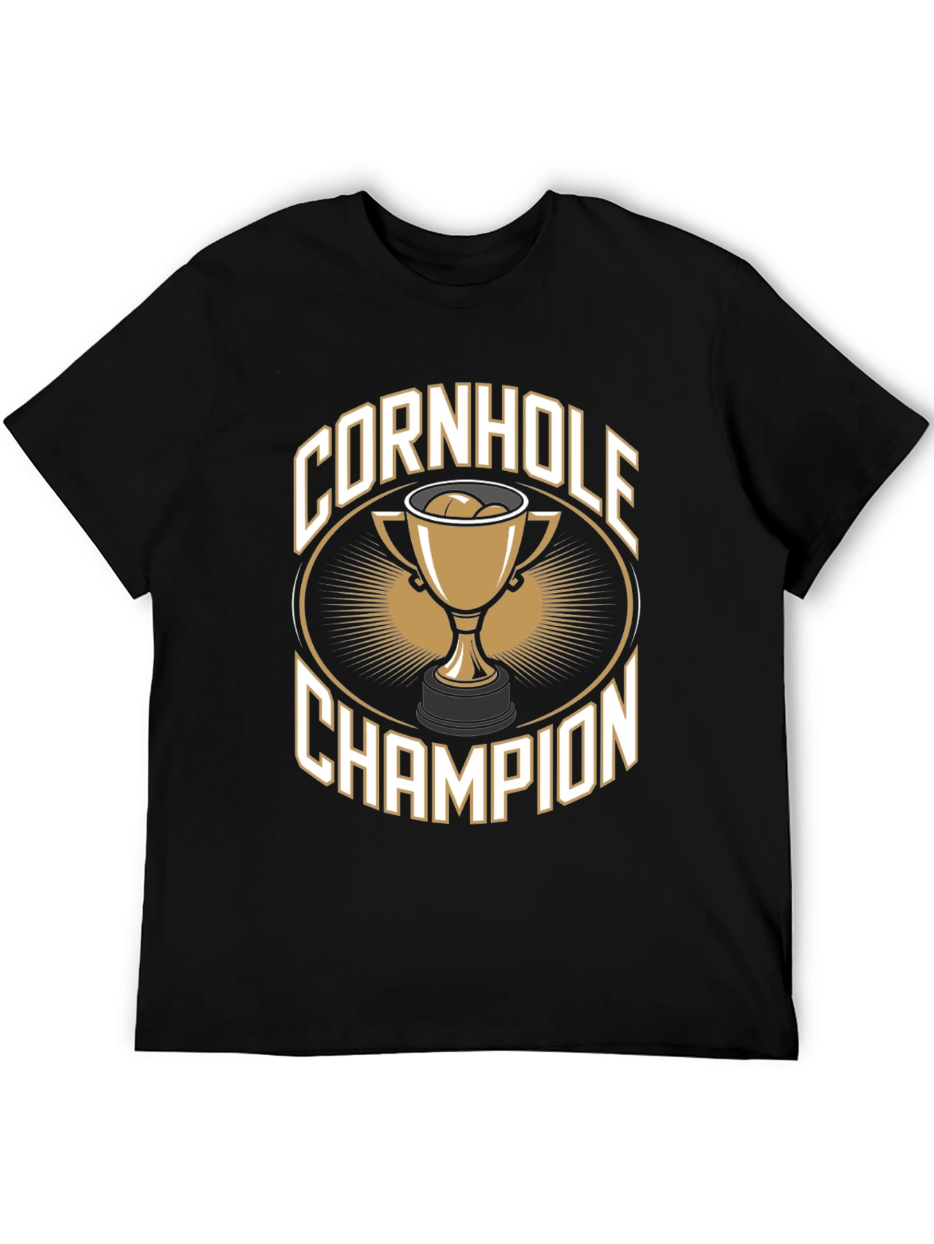 Cornhole Champion T-Shirt -  Black Tee