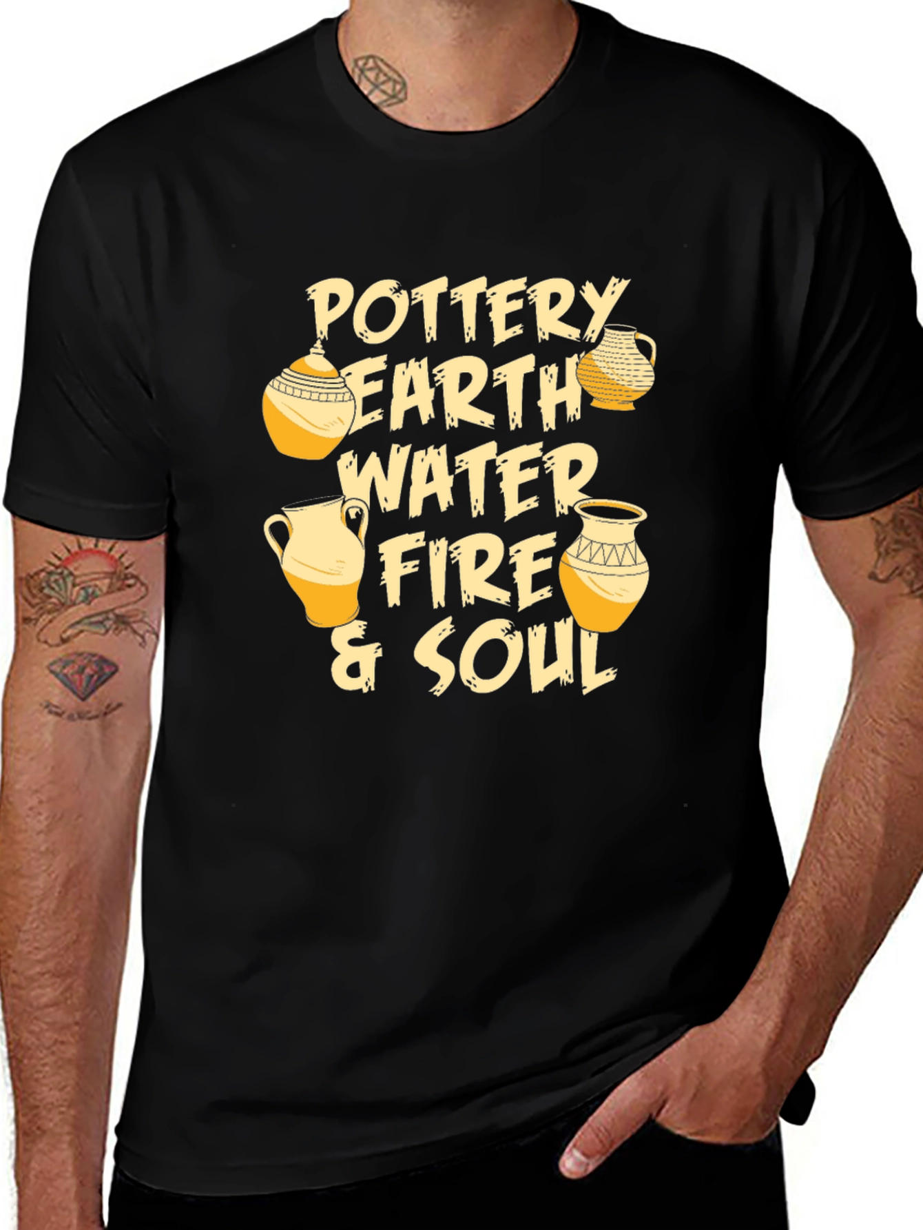Pottery Earth Fire & Soul Graphic T-Shirt