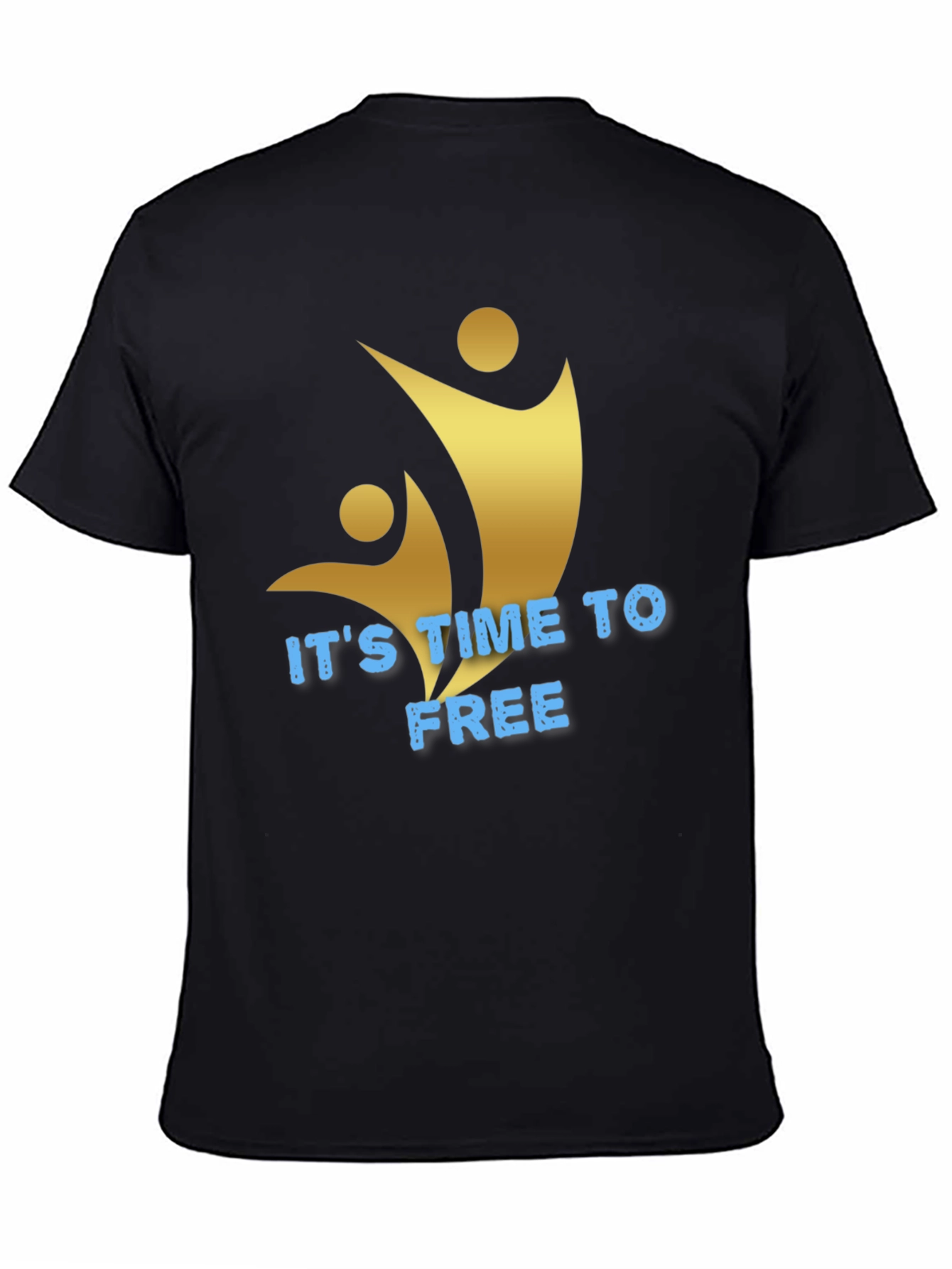 Its Time To Free Black Graphic Tee
