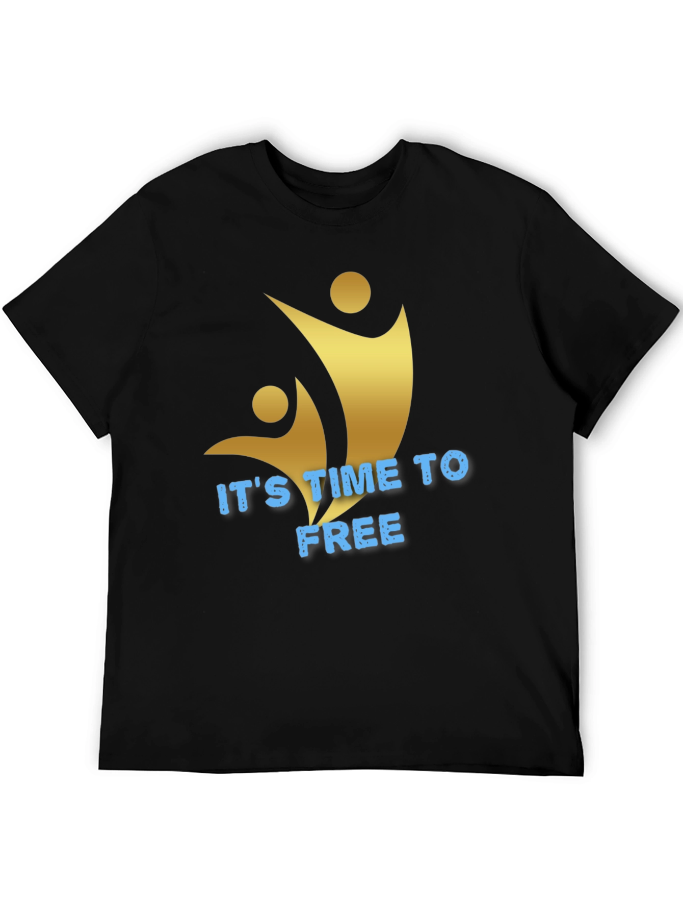 Its Time To Free Black Graphic Tee