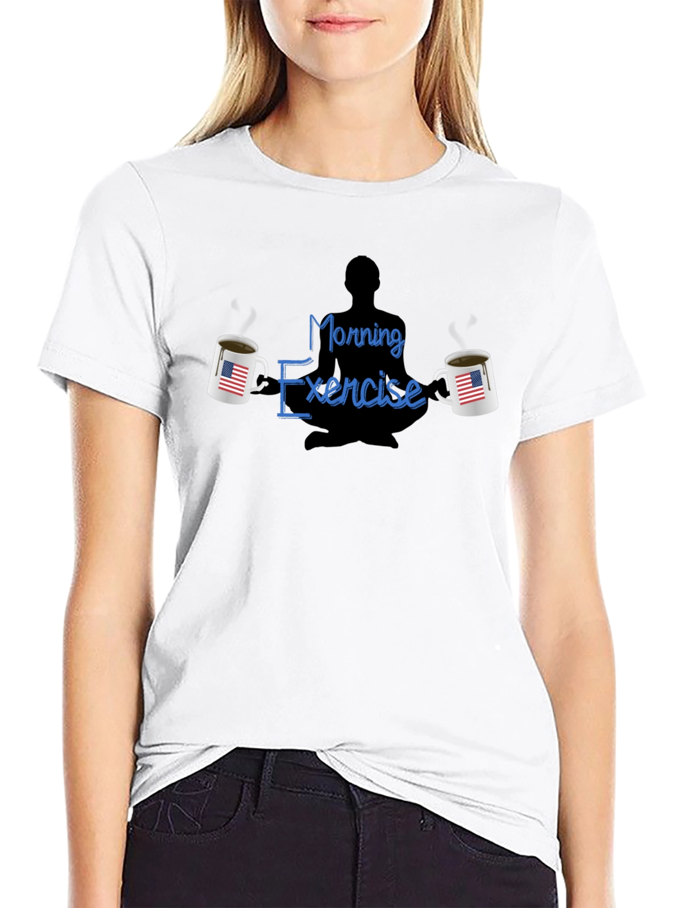 Morning Exercise T-Shirt - Coffee & Meditation Tee