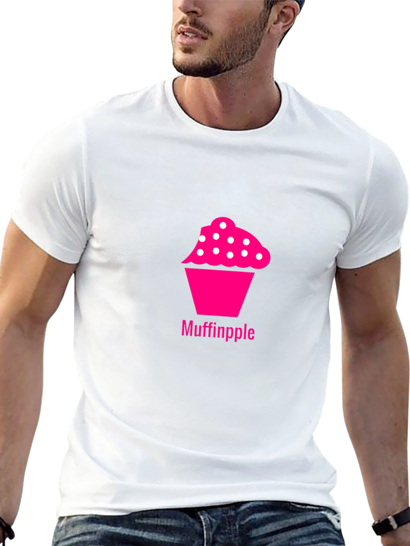 Muffinpple Graphic Tee - Pink Cupcake Design