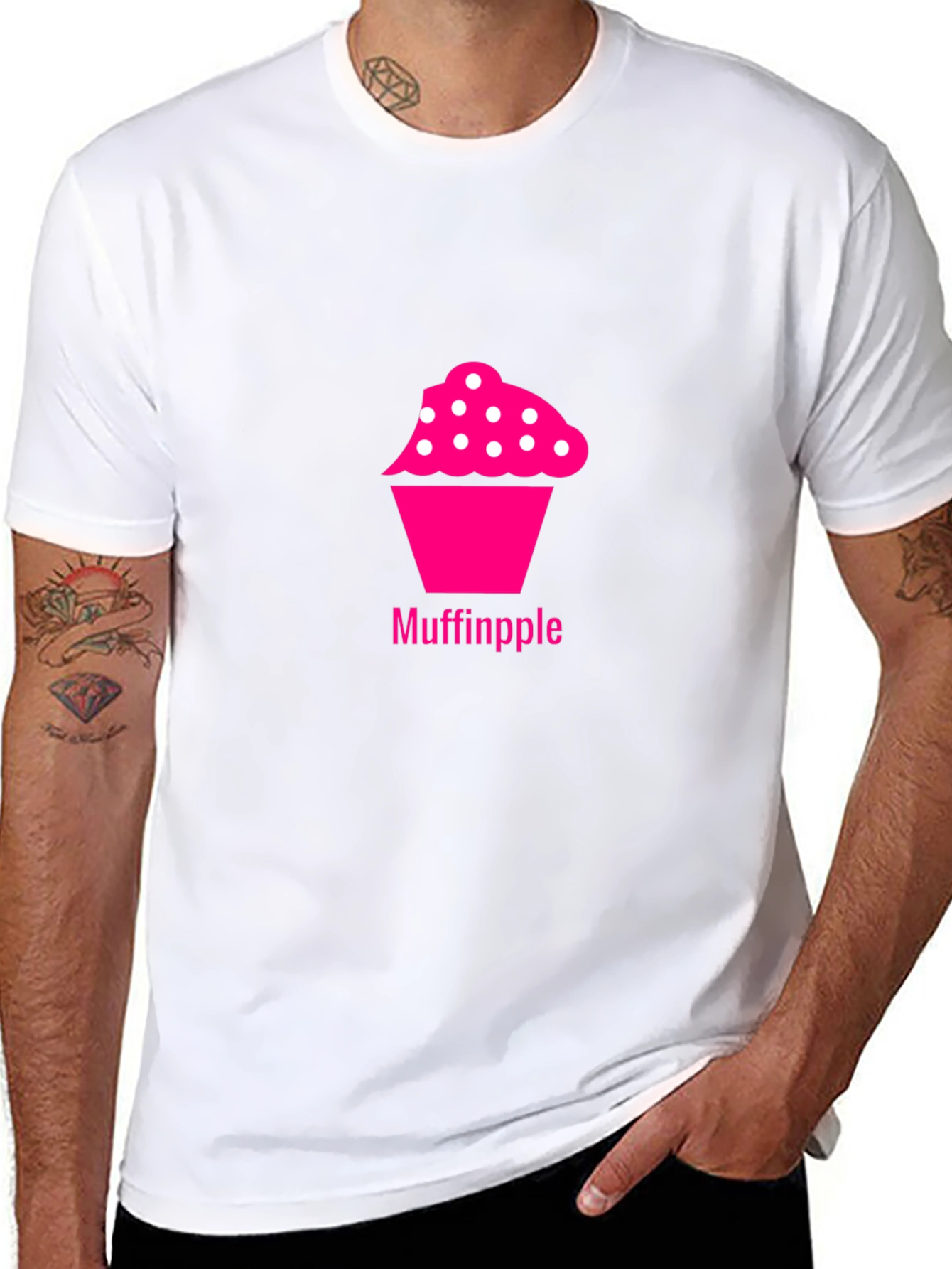 Muffinpple Graphic Tee - Pink Cupcake Design